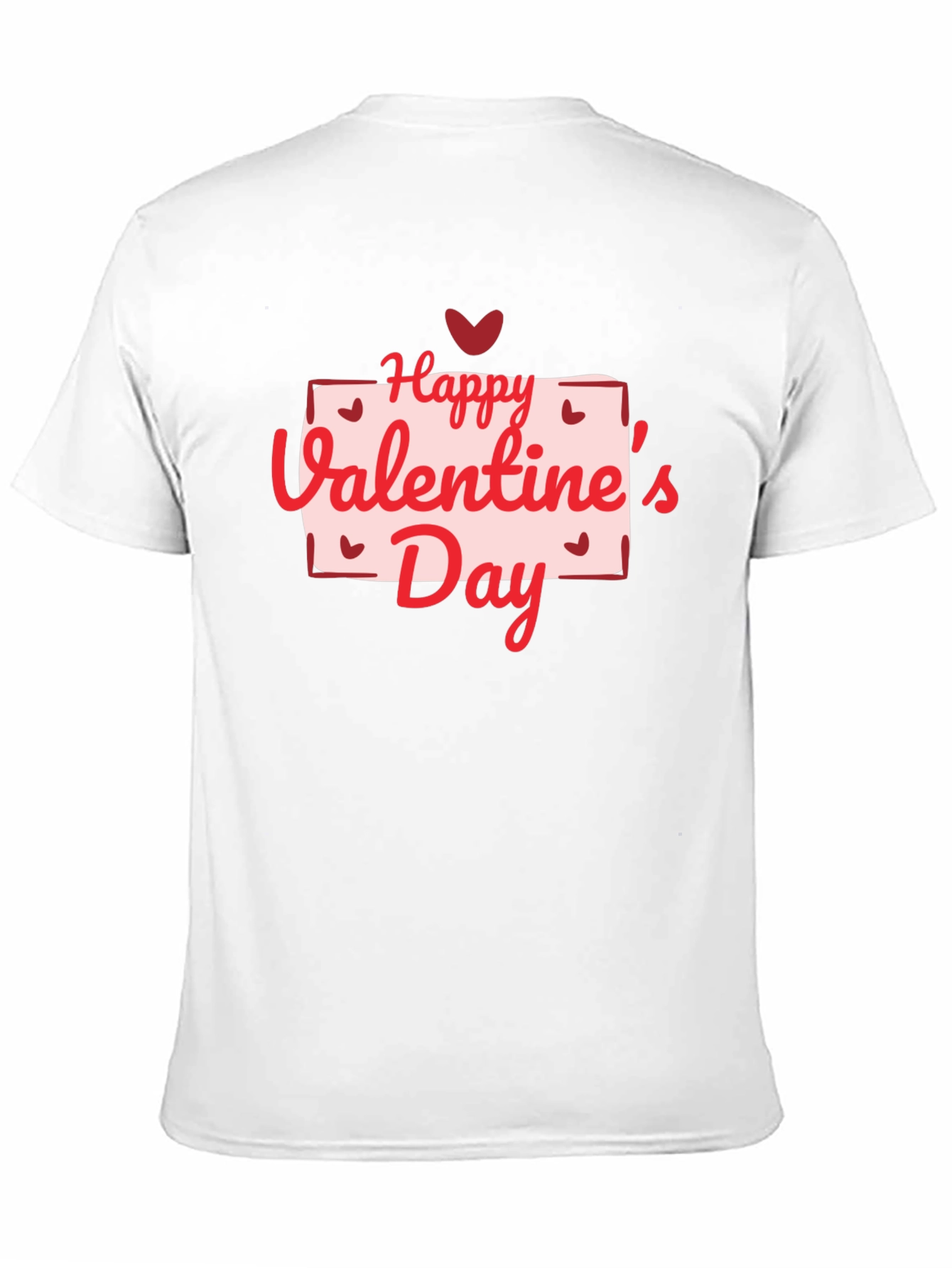 Black Happy Valentine's Day Graphic Black T-Shirt view 11