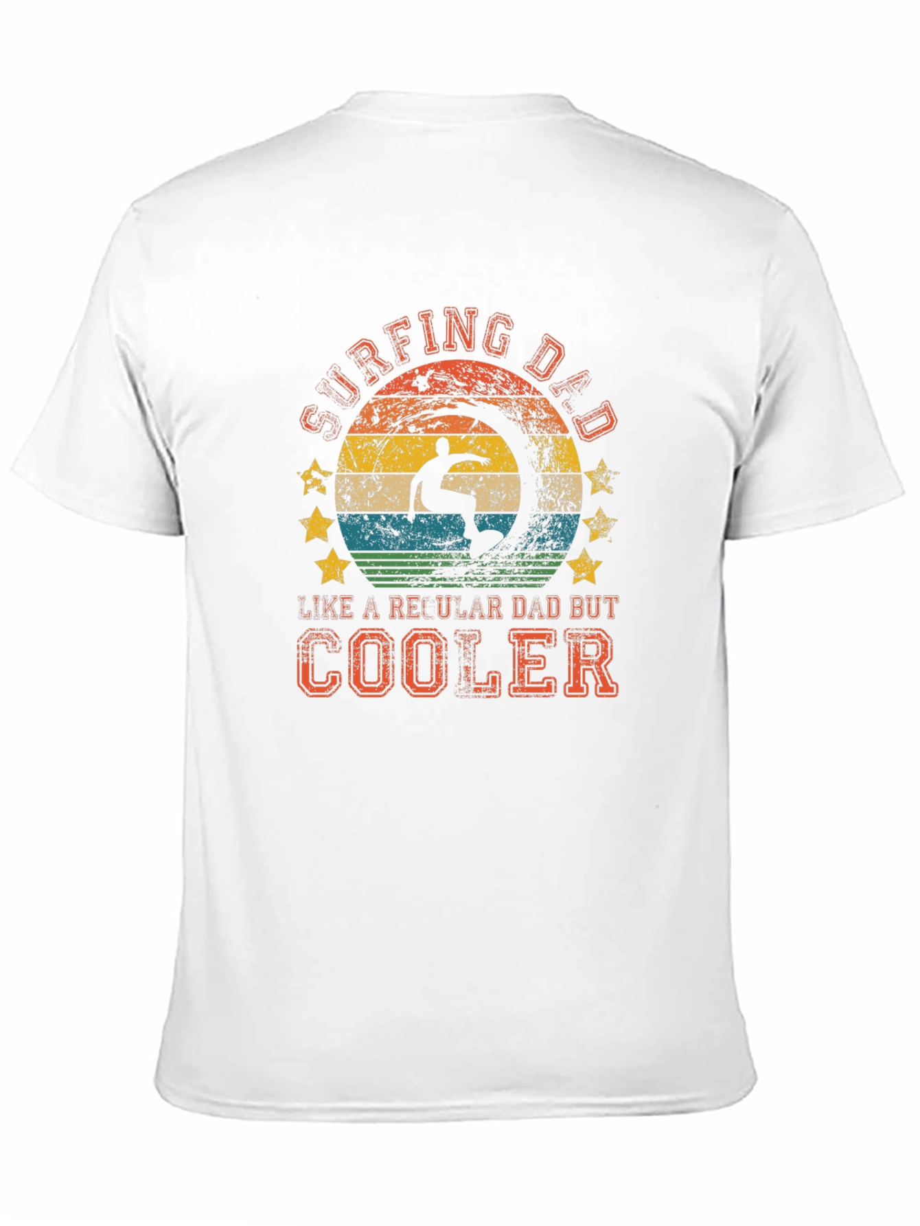 Black Surfing Dad T-Shirt - Like a Regular Dad But Cooler view 11