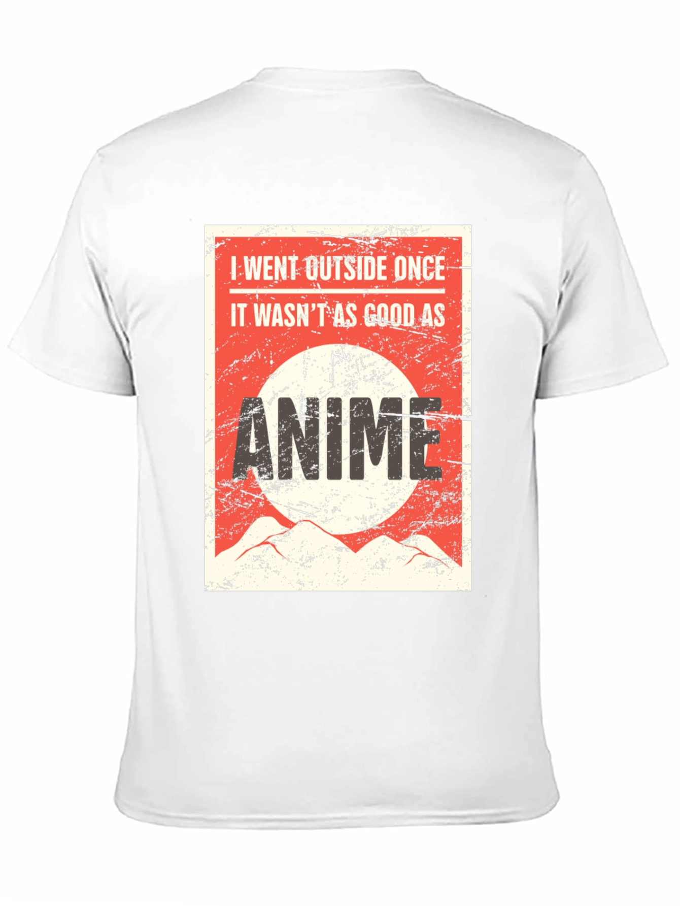 Black Anime Lover Graphic Tee - I Went Outside Once T-Shirt view 11