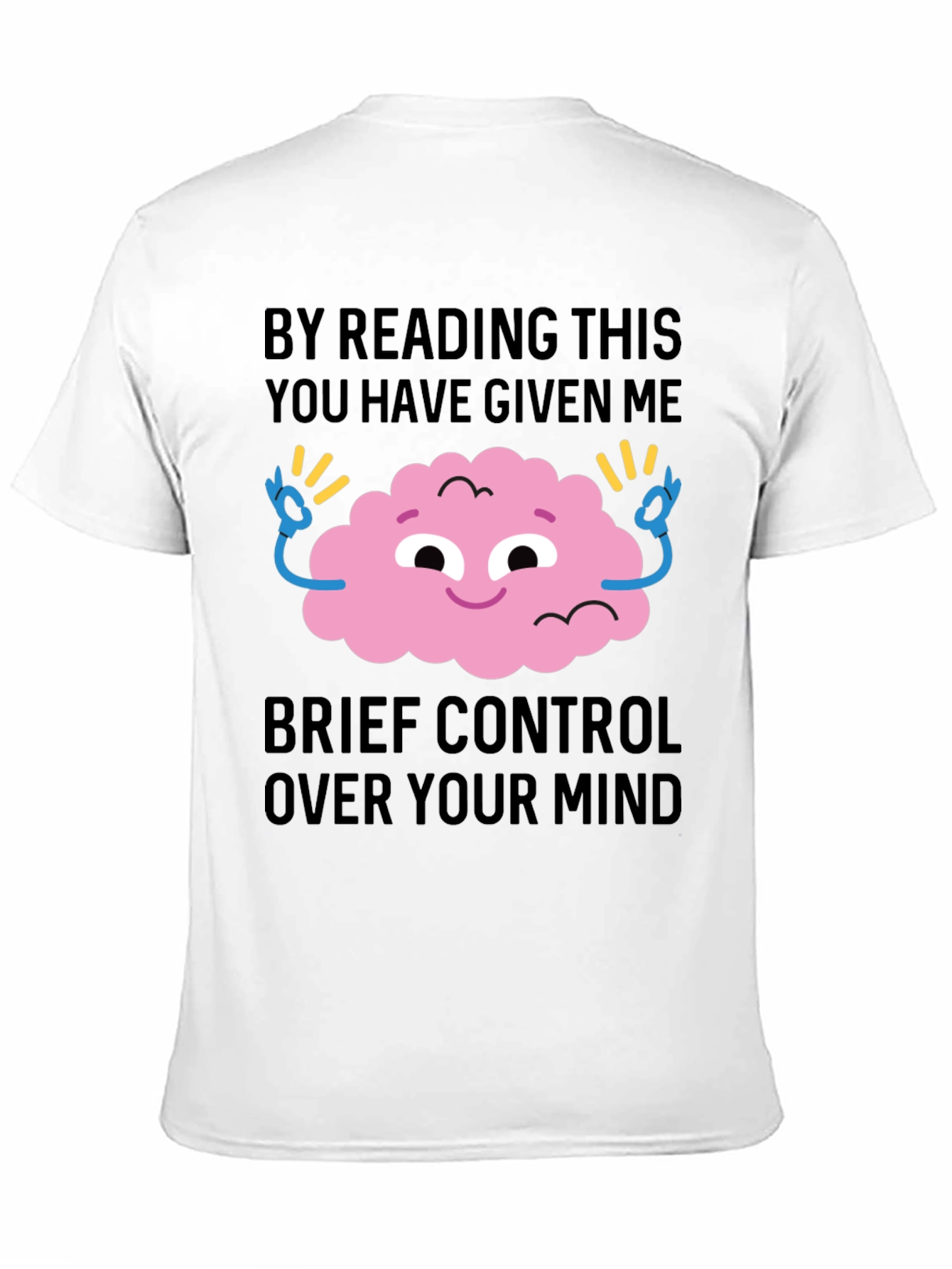 Black Mind Control T-Shirt - Funny Brain Tee view 11