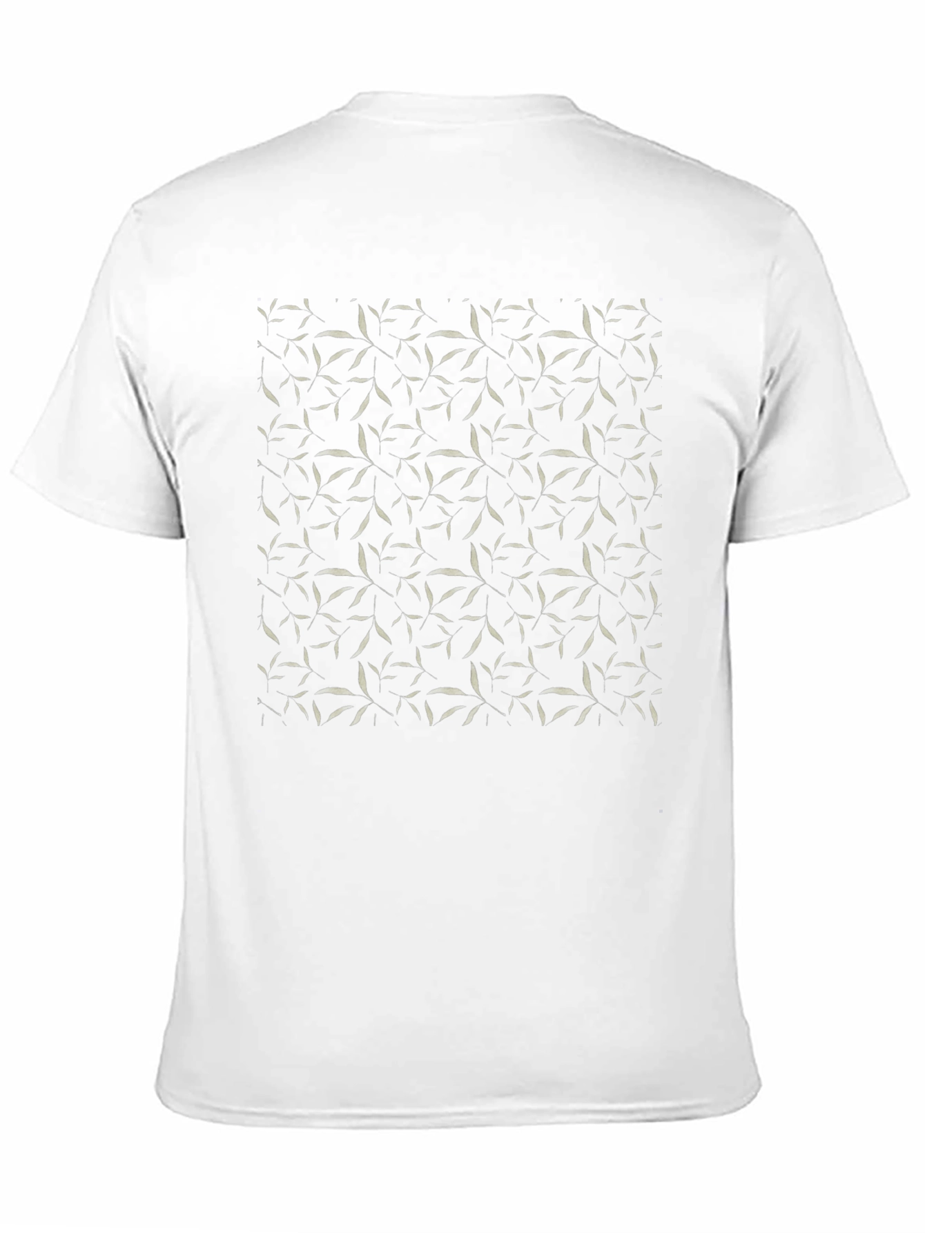 Black Black Tee with Abstract Leaf Pattern view 11