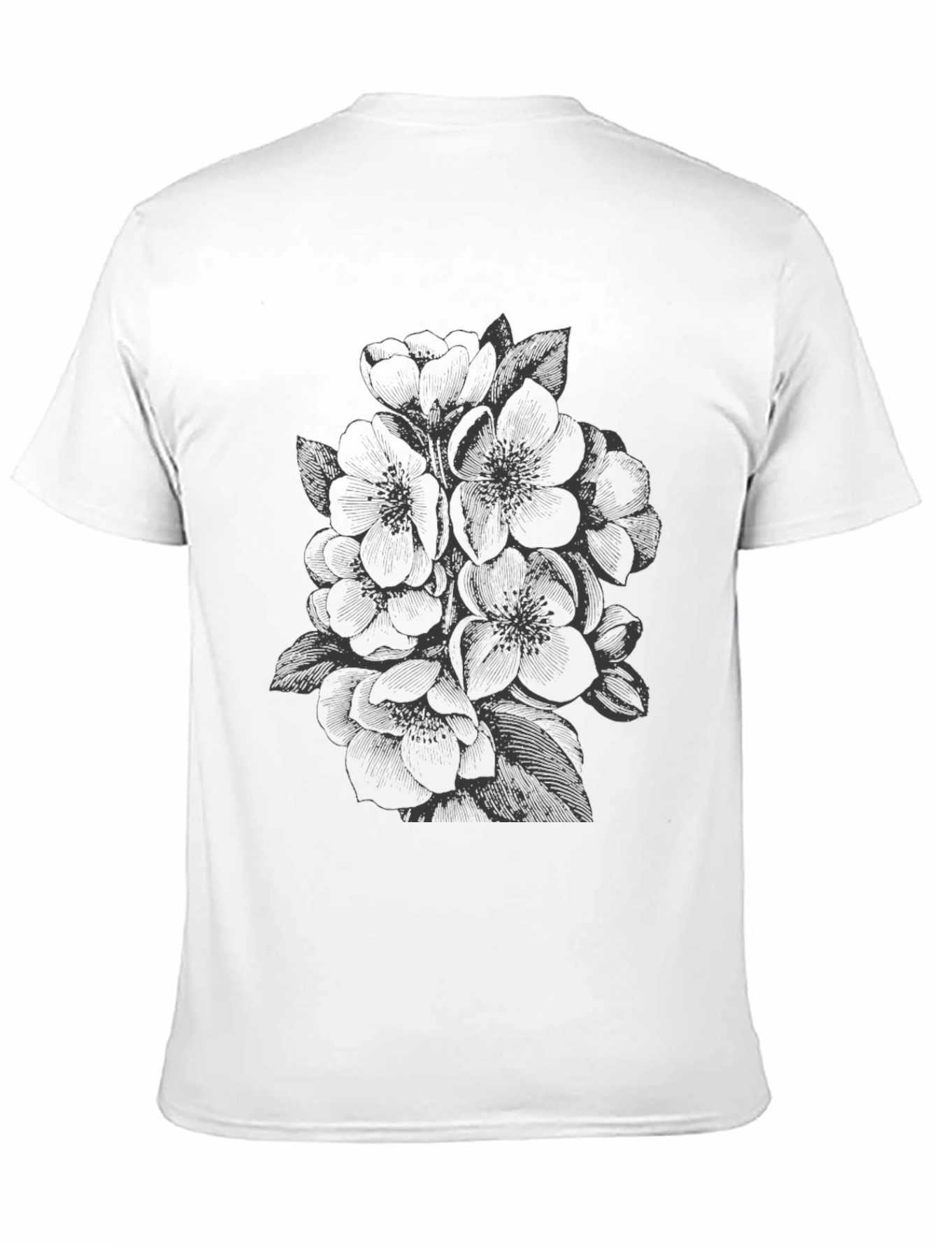 Black Floral Print Black T-Shirt view 11