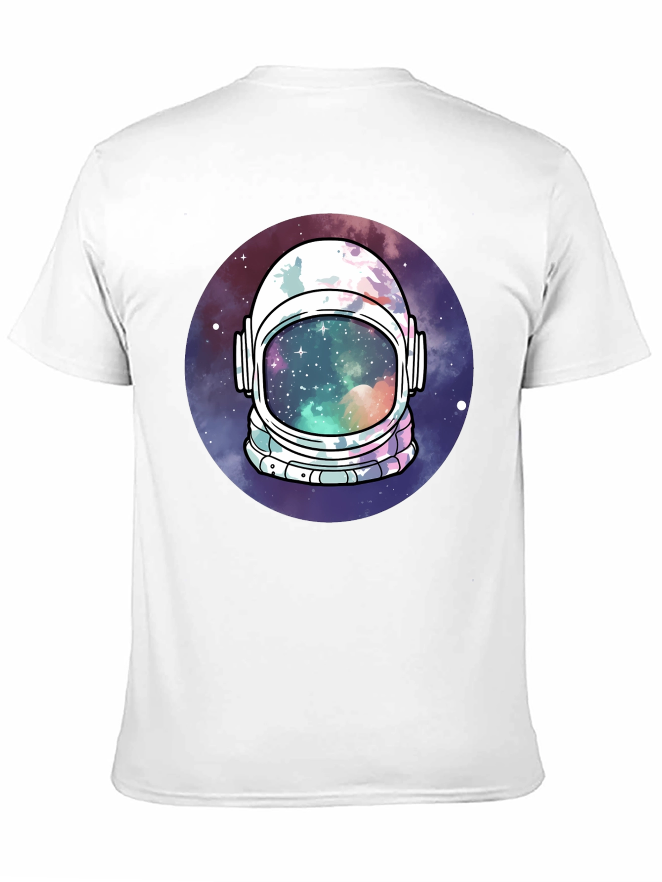 Black Astronaut Helmet Space T-Shirt view 11