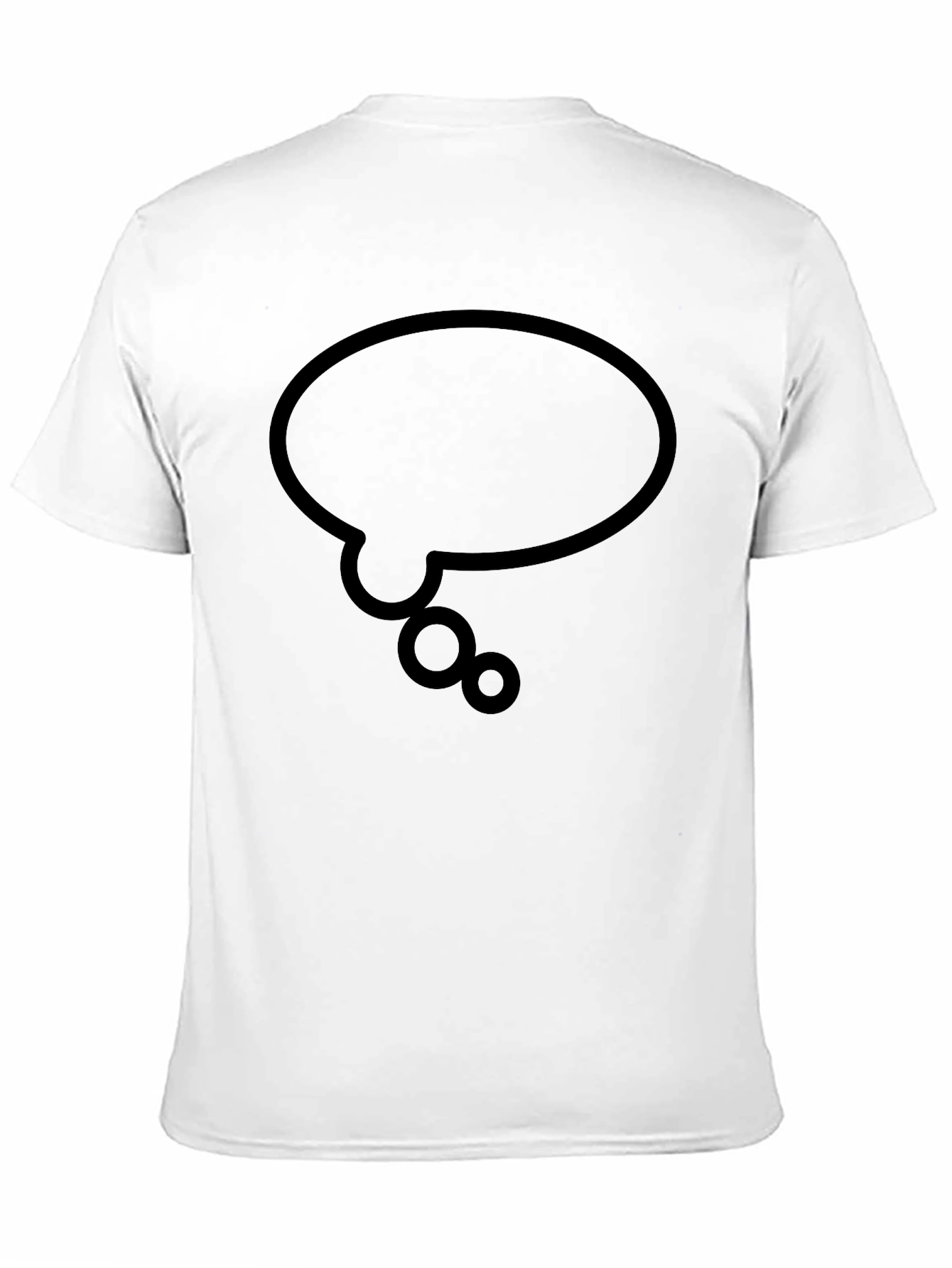Black Black T-Shirt with Think Bubble Design view 11