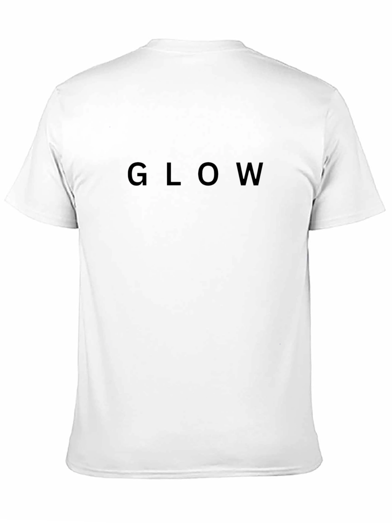 Black Men's Black "Glow" Graphic Tee - Minimalist Style view 11