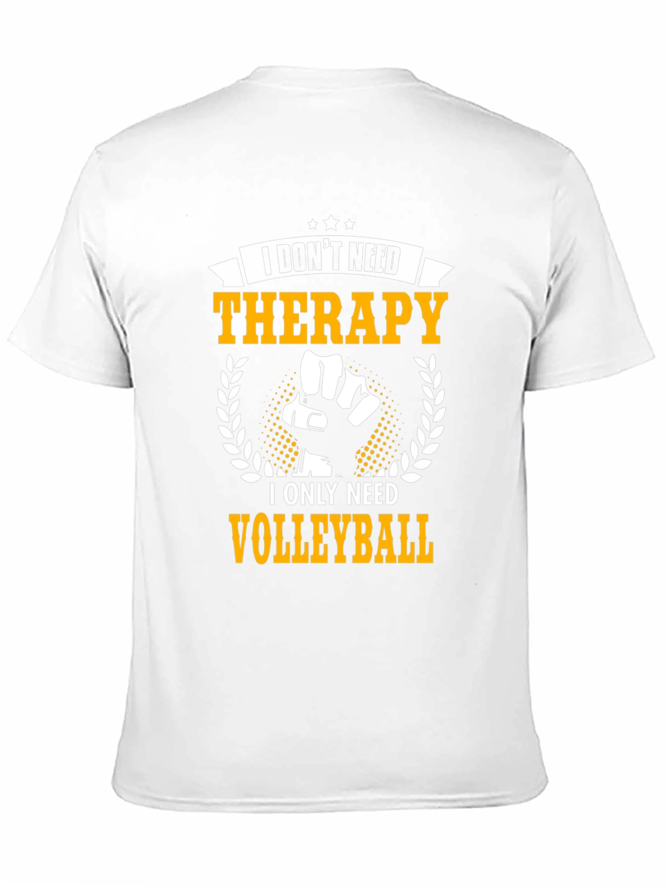 Black Volleyball Therapy T-Shirt view 11