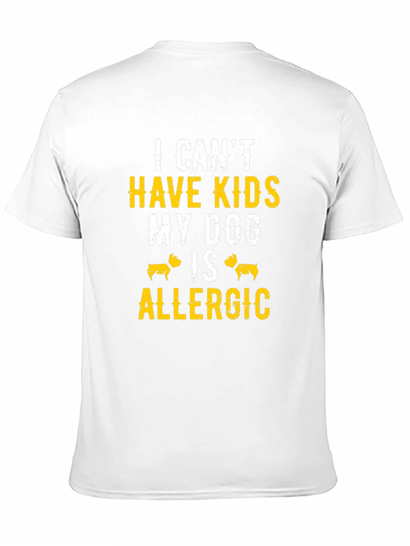 Black Funny Dog Allergic T-Shirt view 11