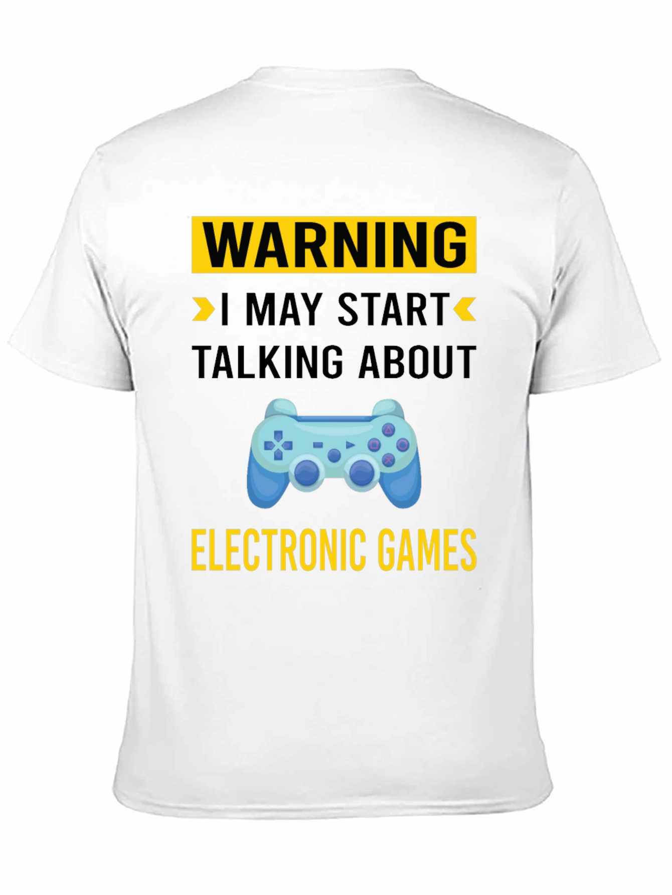 Black Warning Electronic Games T-Shirt view 11