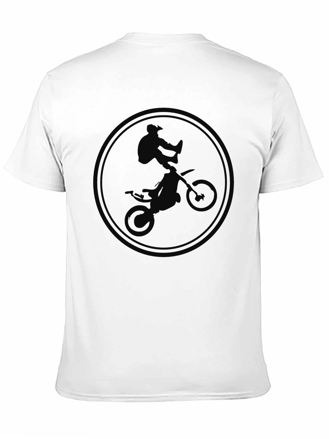 Black Motocross Rider Graphic Tee - Black Cotton view 11