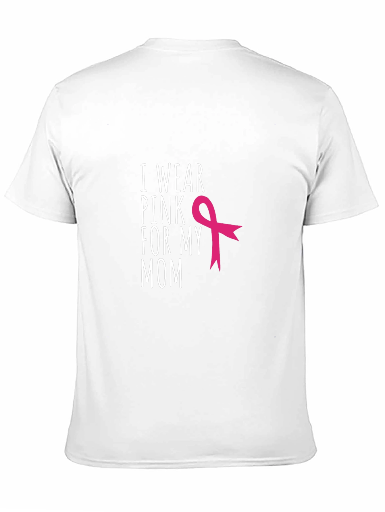 Black I Wear Pink For My Mom Breast Cancer Awareness T-Shirt view 11