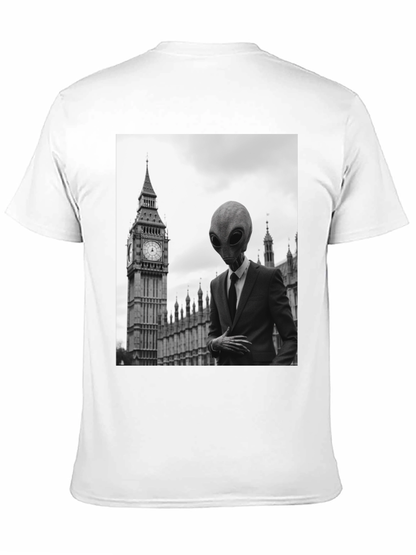 Black Alien in London T-Shirt - Men's Graphic Tee view 11