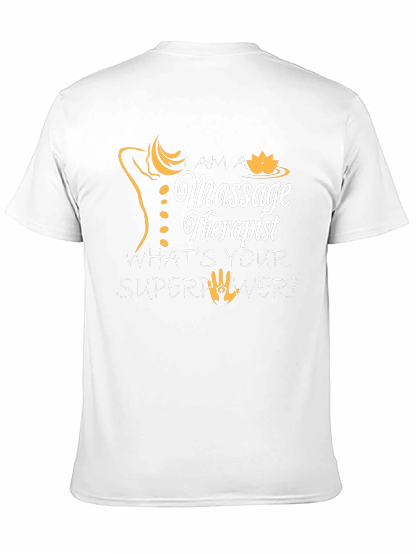 Black Massage Therapist Superpower Black Tee Shirt view 11