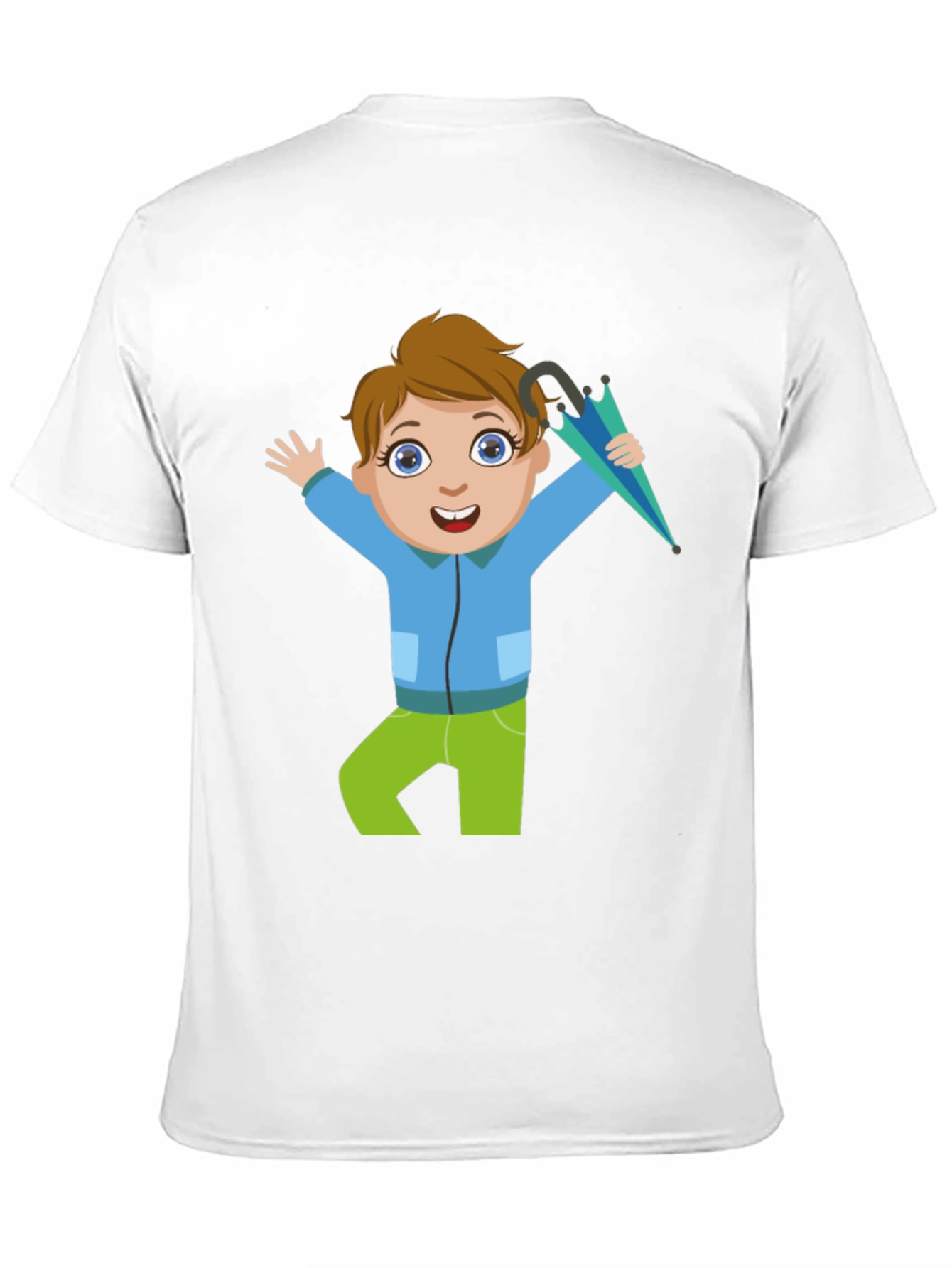 Black Cartoon Boy Black T-Shirt view 11