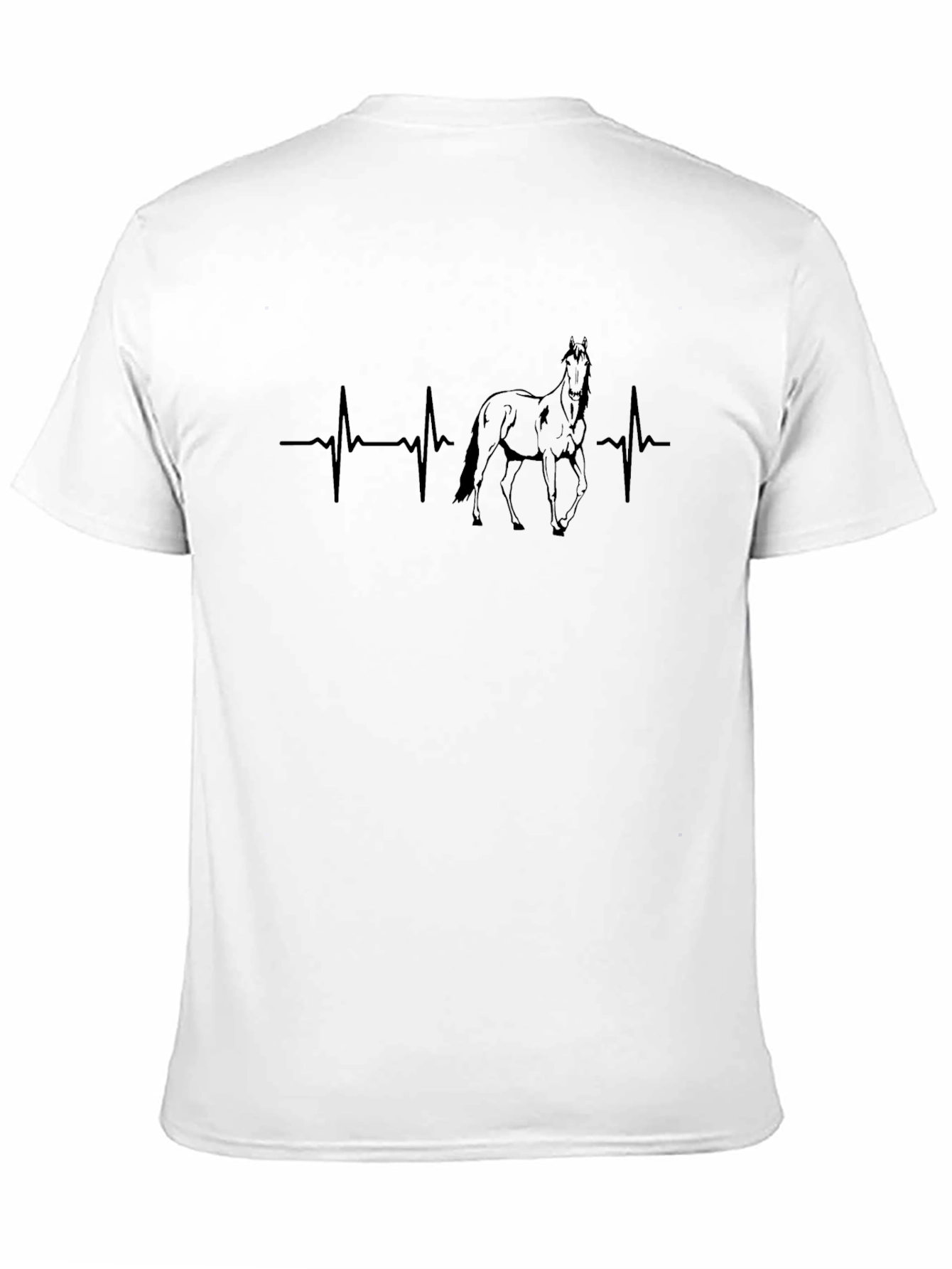 Black Horse Heartbeat Graphic T-Shirt - Black view 11