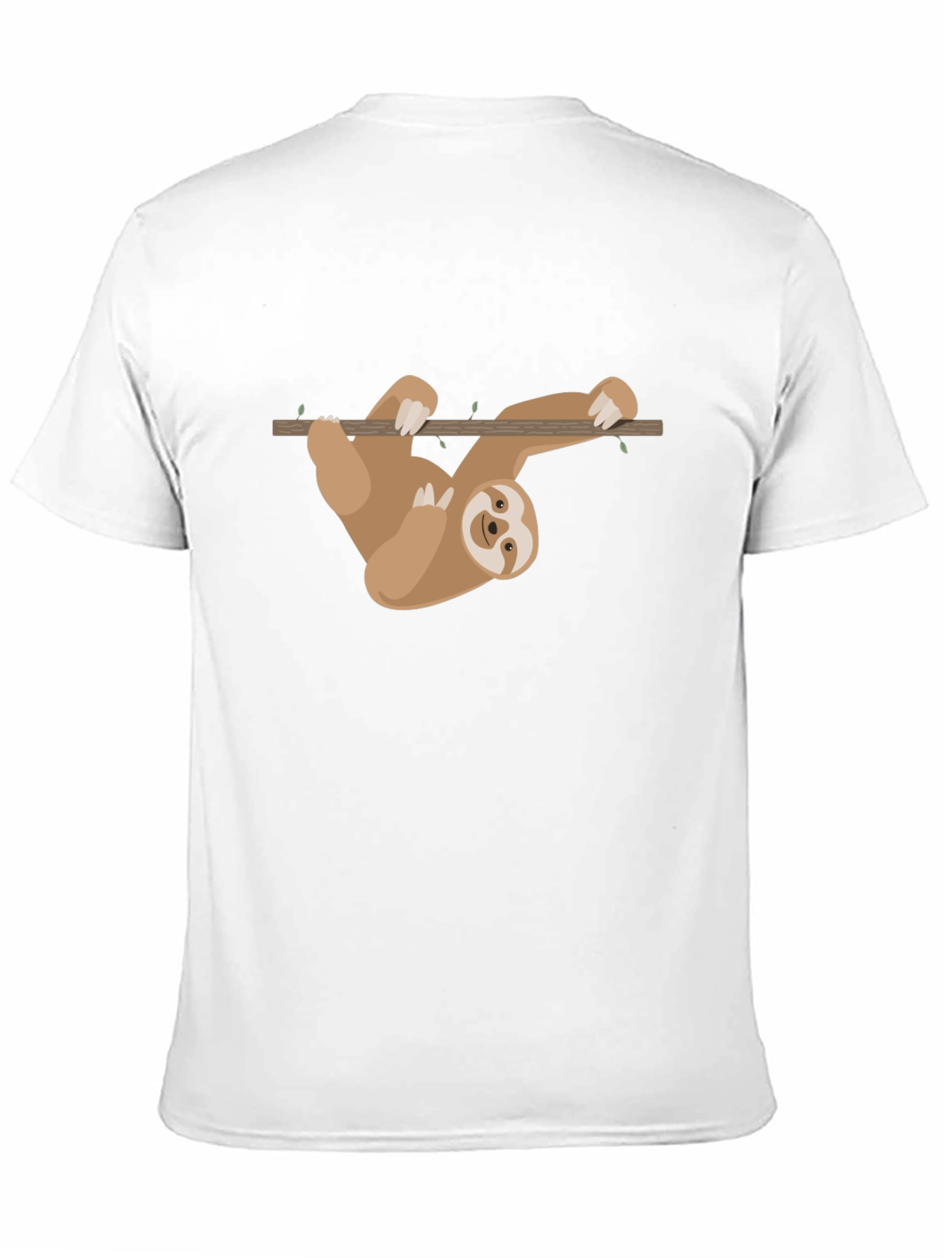Black Sloth Hanging T-Shirt - Cute Cartoon Design view 11