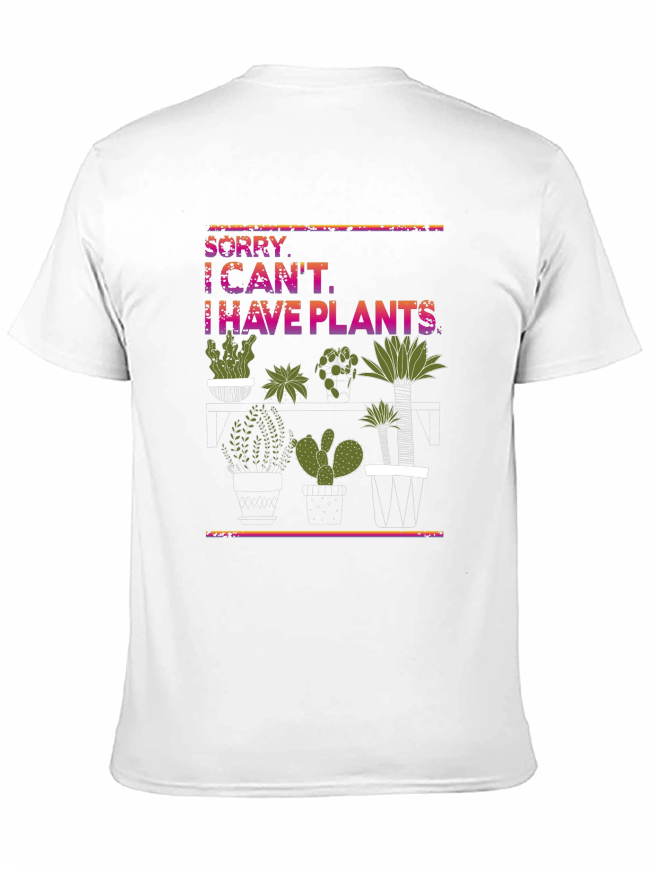 Black Plant Lover T-Shirt - Sorry I Can't, I Have Plants! view 11