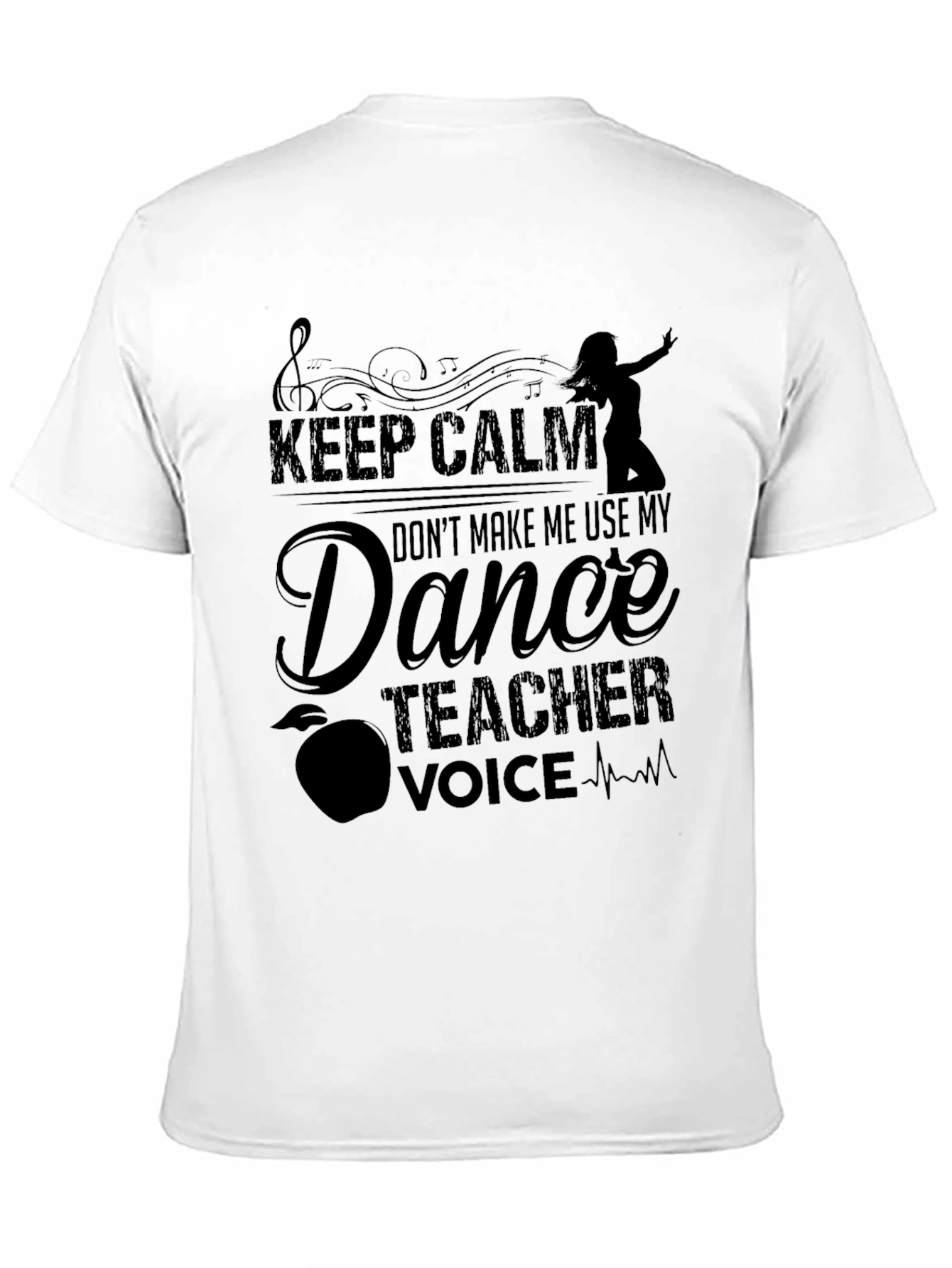 Black Dance Teacher Graphic T-Shirt - Keep Calm Design view 11