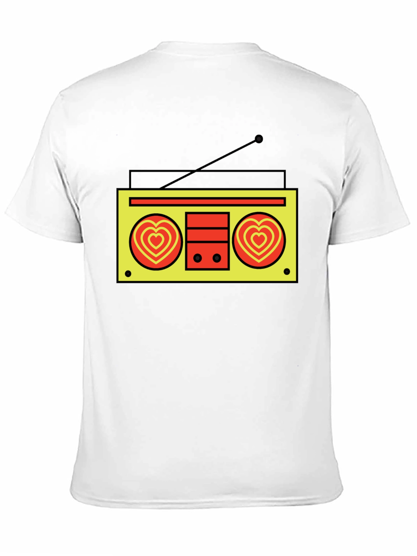 Black Retro Radio Heart T-Shirt - Black view 11