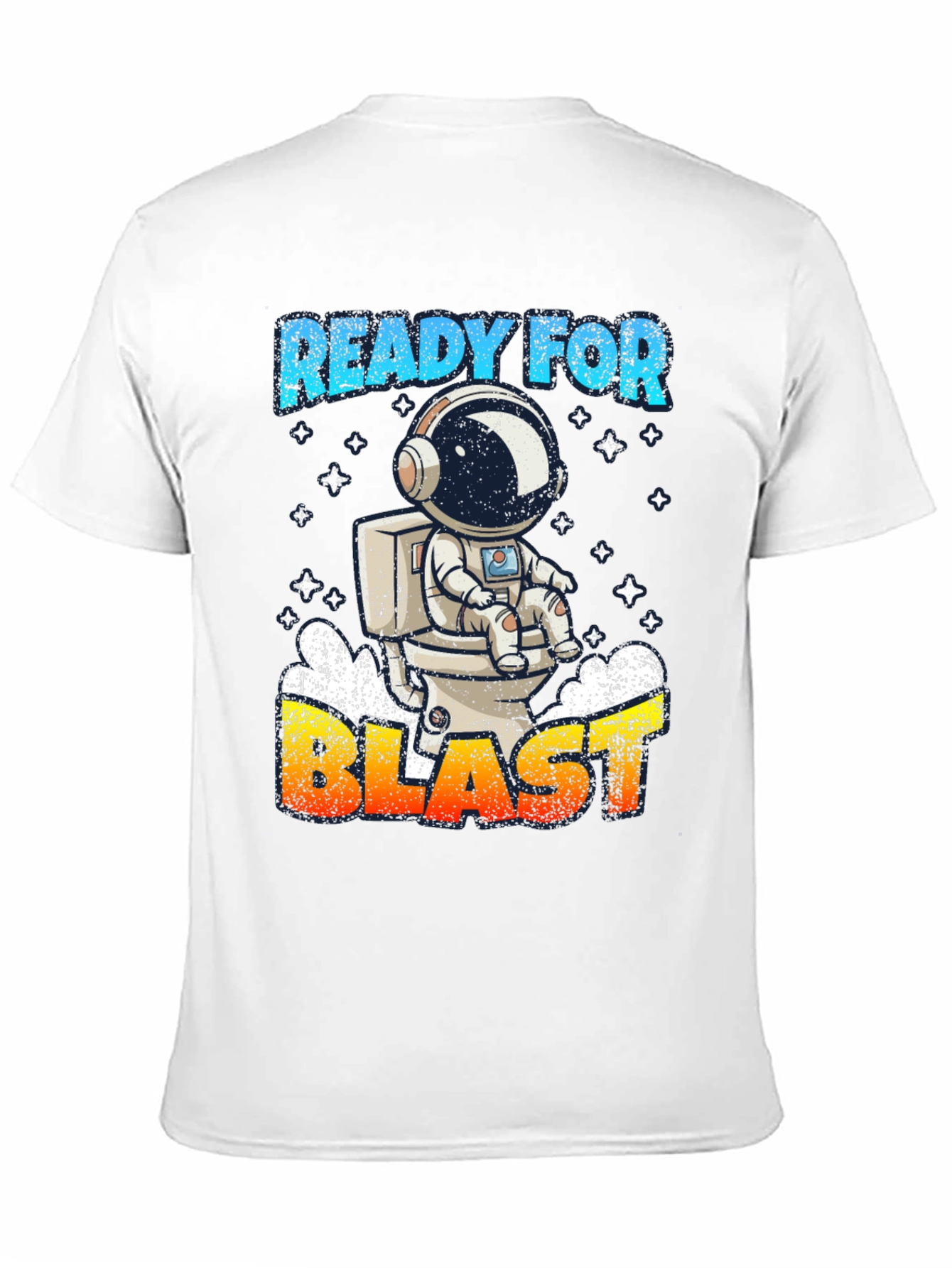 Black Ready for Blast Astronaut T-Shirt - Funny Space Tee view 11