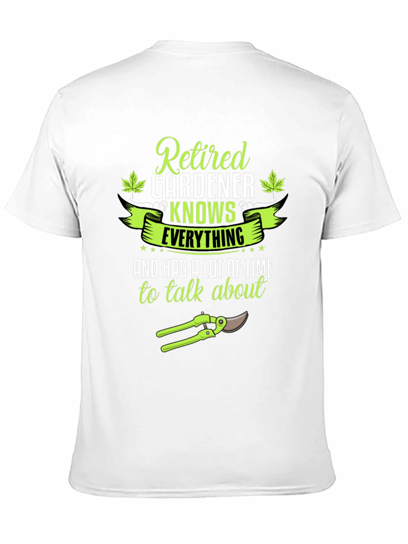 Black Retired Gardener T-Shirt - Knows Everything view 11