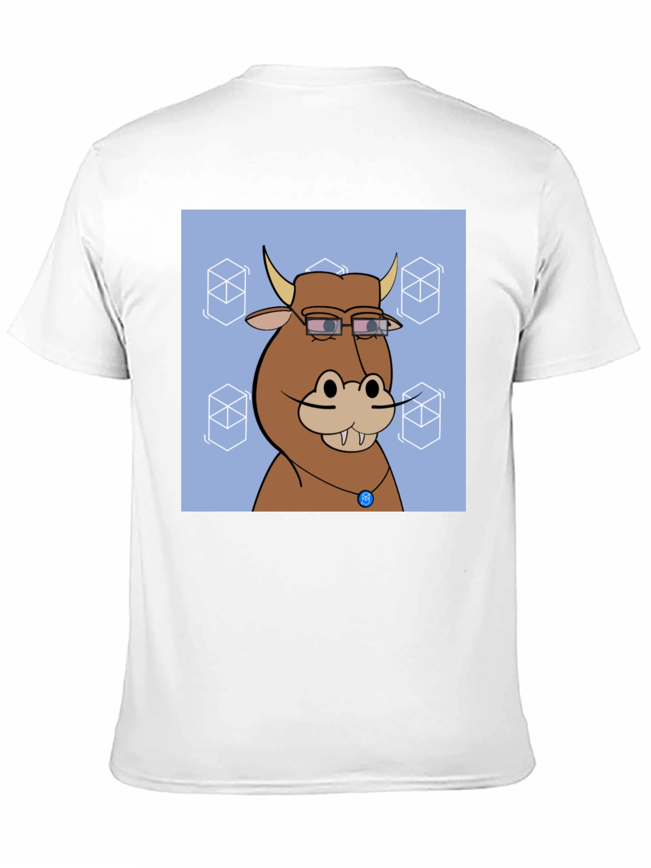 Black Cartoon Bull NFT T-Shirt view 11