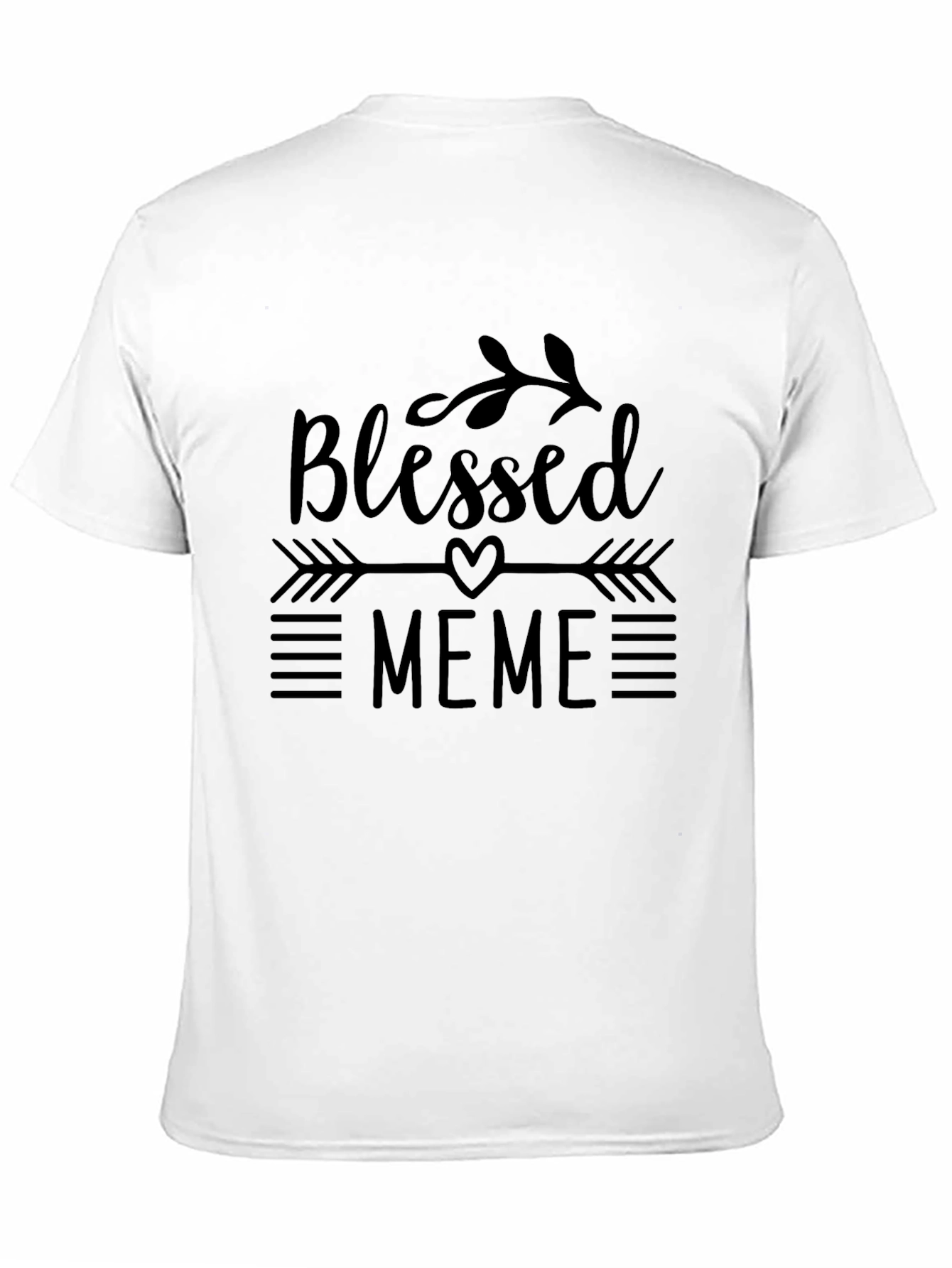 Black Blessed Meme Black T-Shirt Novelty Graphic Tee view 11