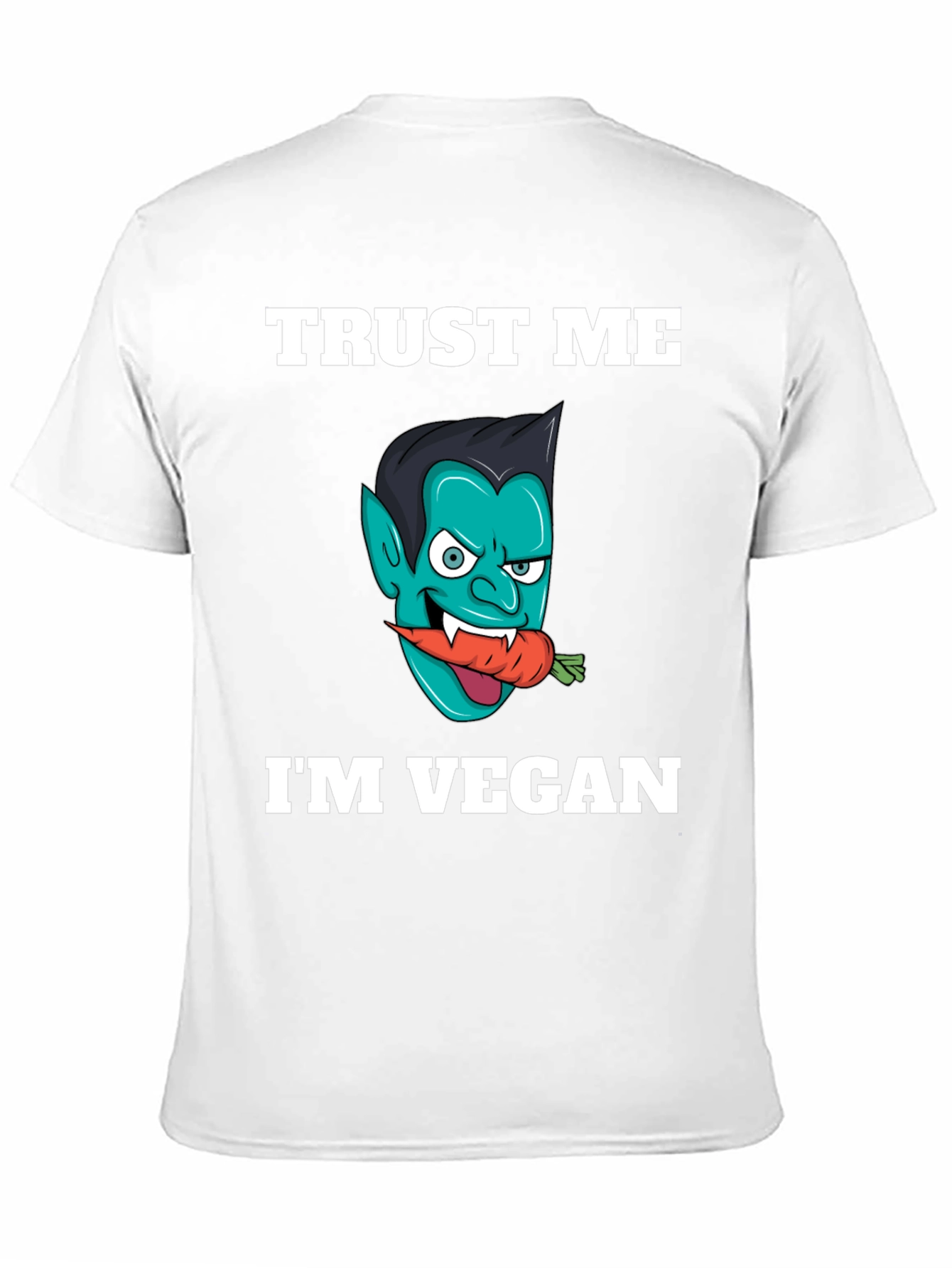 Black Vegan Vampire T-Shirt - Trust Me, I'm Vegan! view 11