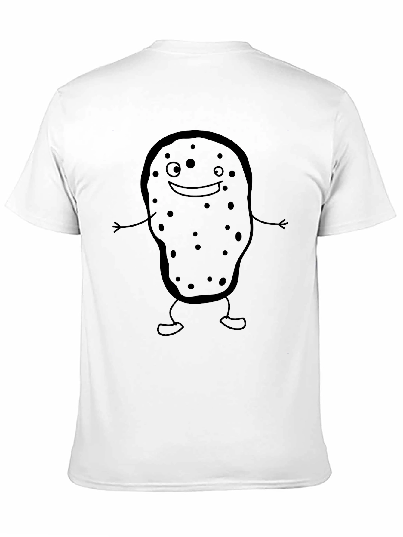 Black Funny Potato Graphic Tee - Unisex Black T-Shirt view 11