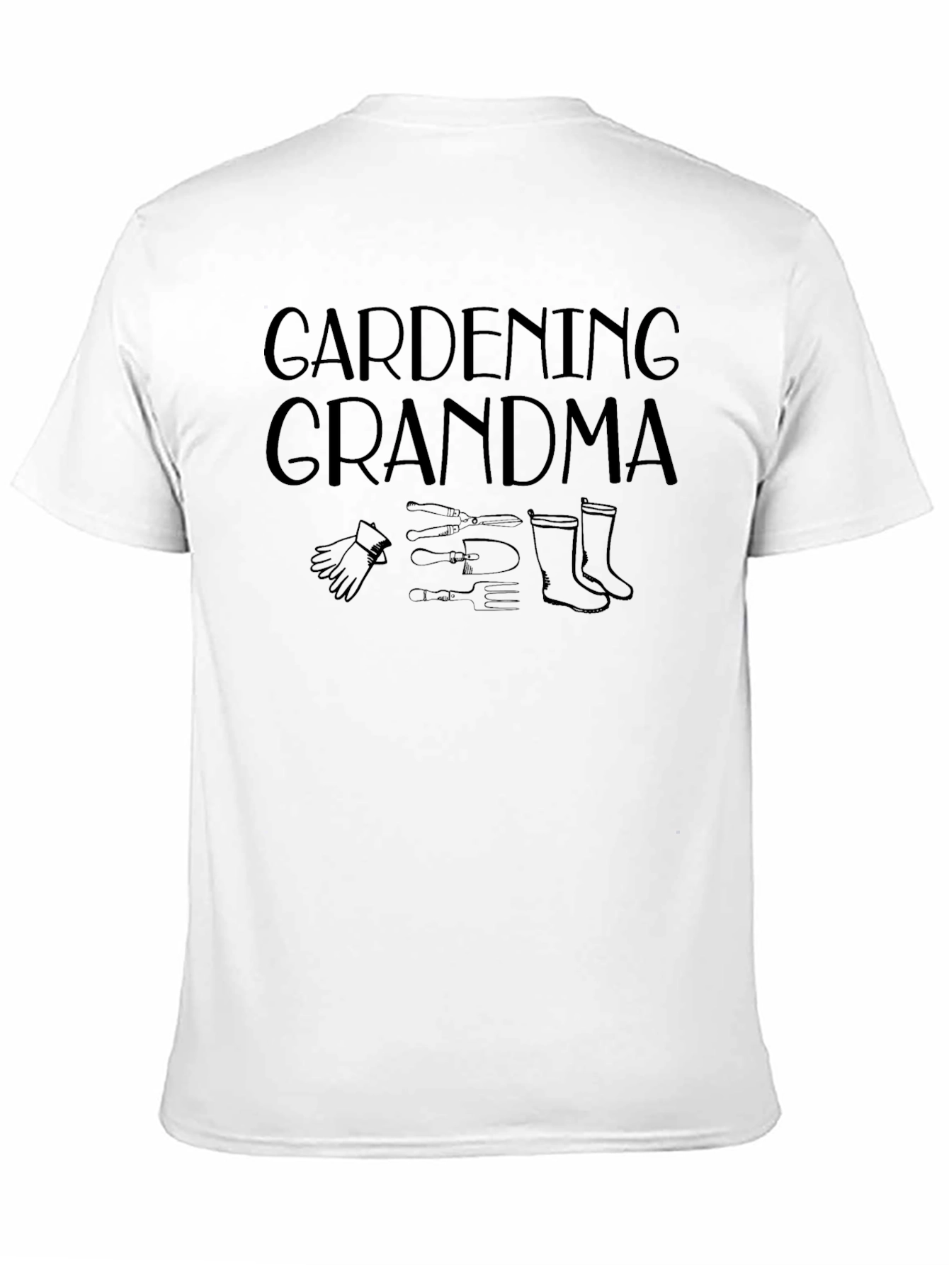 Black Gardening Grandma Graphic T-Shirt - Black view 11