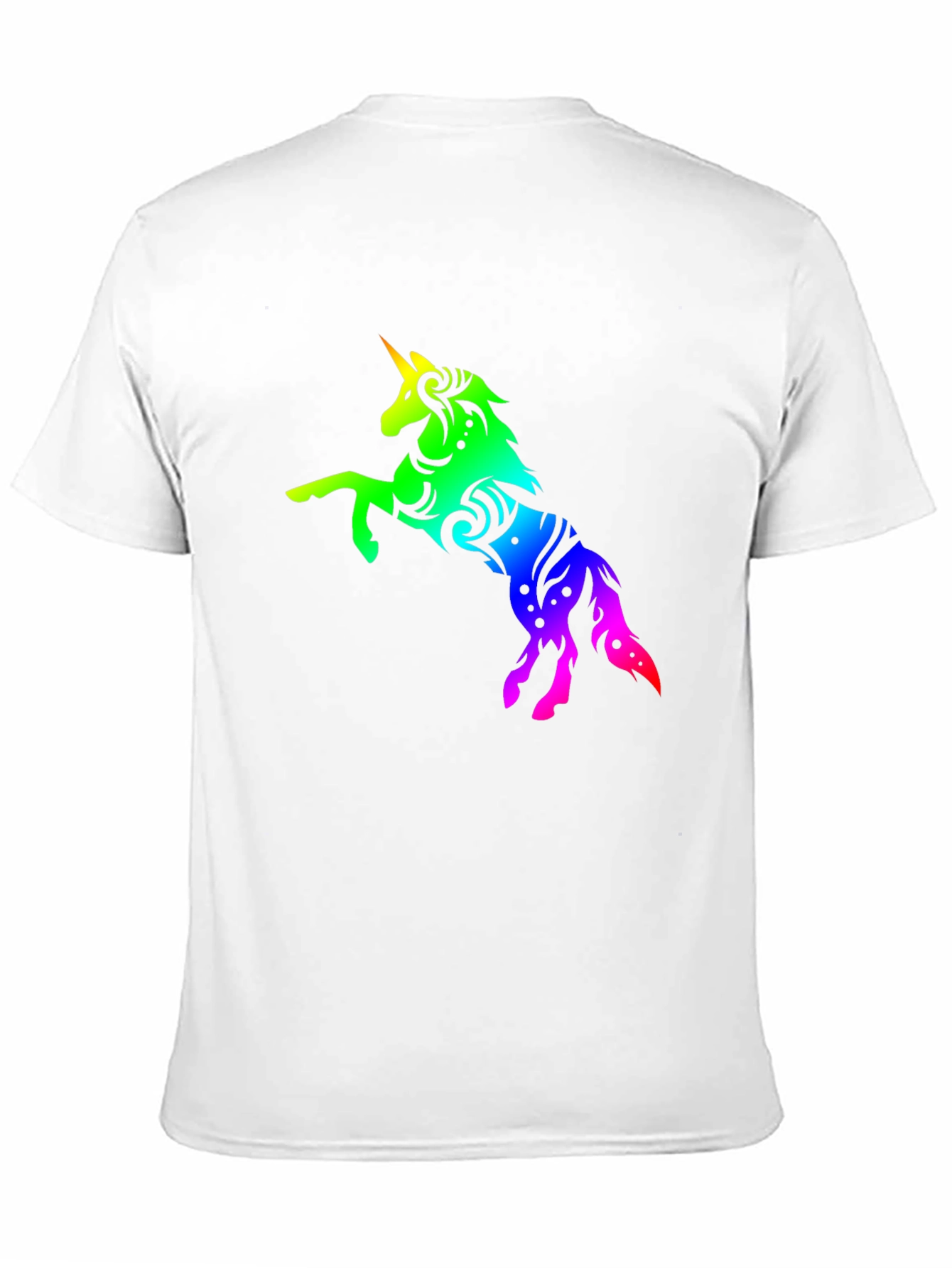 Black Rainbow Unicorn Graphic Tee - Stylish Black T-Shirt view 11