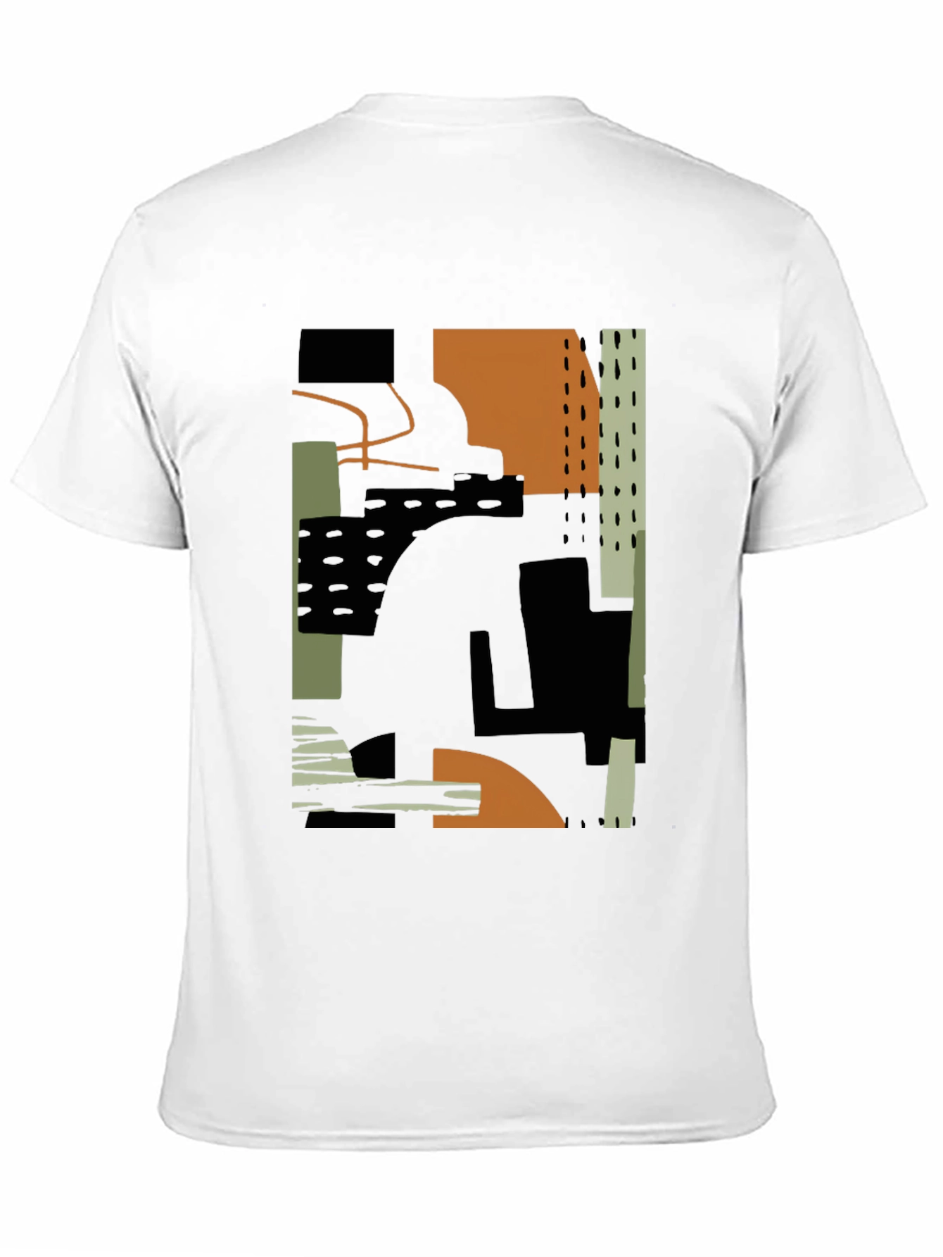 Black Abstract Art Tee - Modern Black T-Shirt view 11