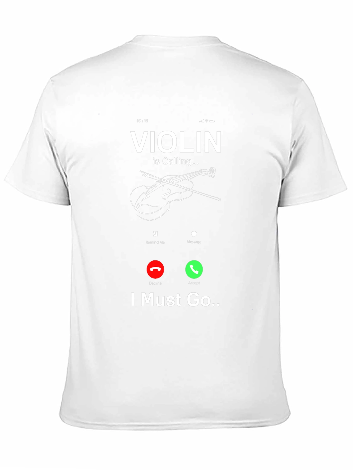 Black Violin is Calling Funny Music T-Shirt view 11