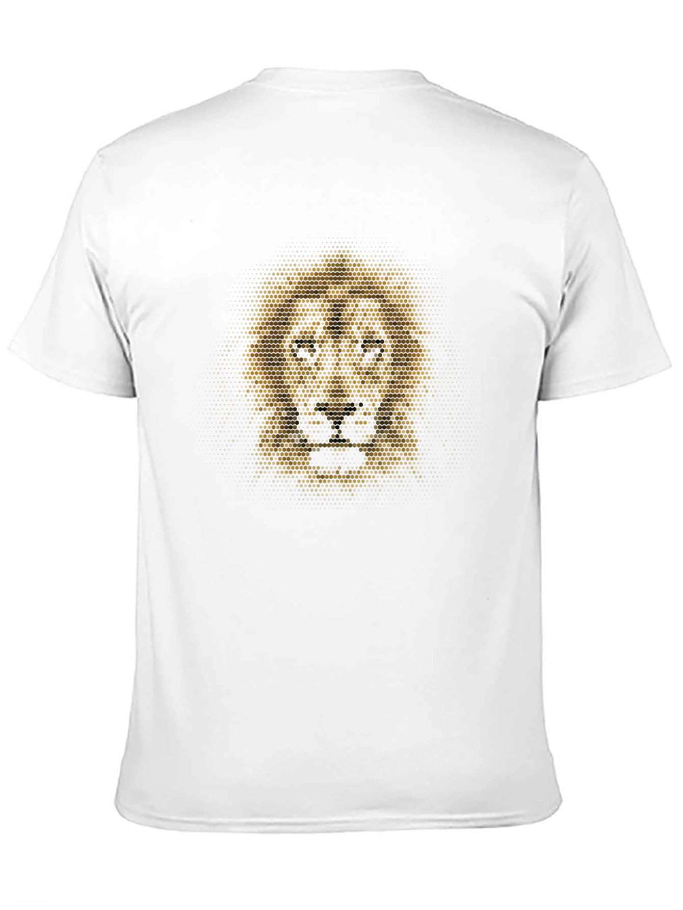 Black Lion Dot Art Graphic T-Shirt - Black view 11