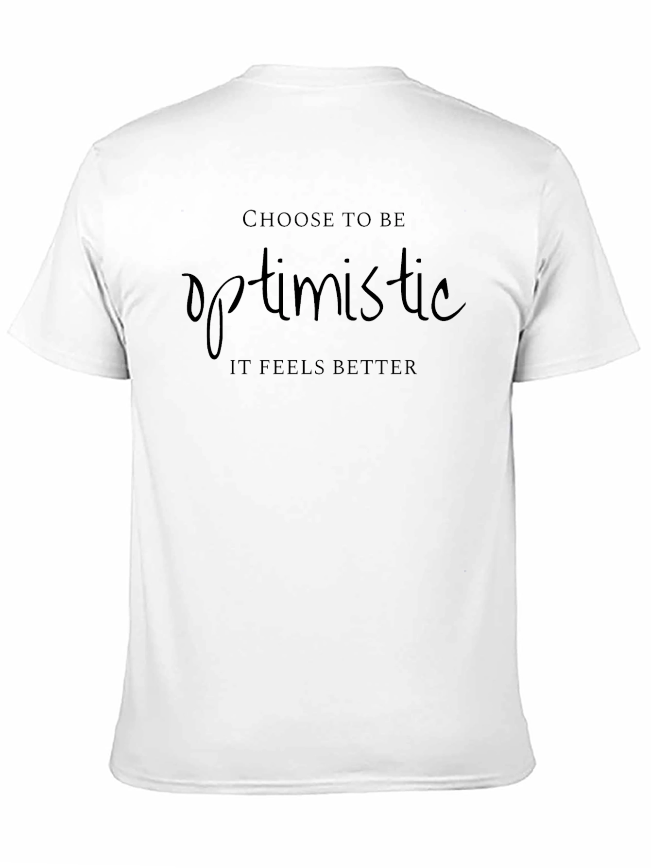 Black Optimistic Men's Black T-Shirt view 11