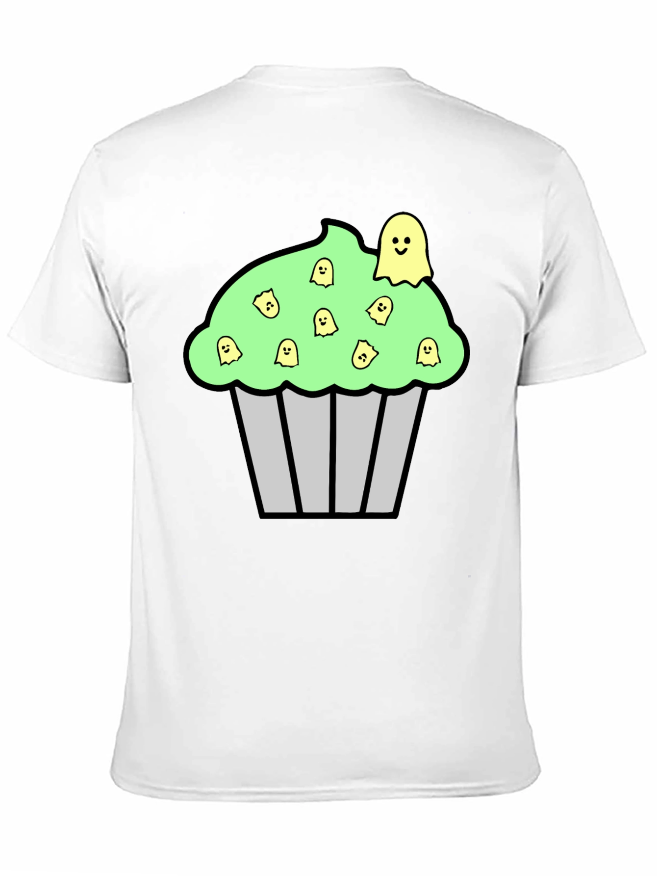 Black Spooky Cupcake Graphic Tee - Halloween T-Shirt view 11