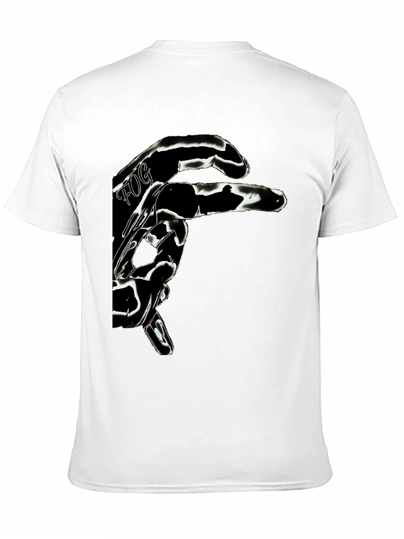 Black Abstract Graphic Print Men's Black T-Shirt view 11