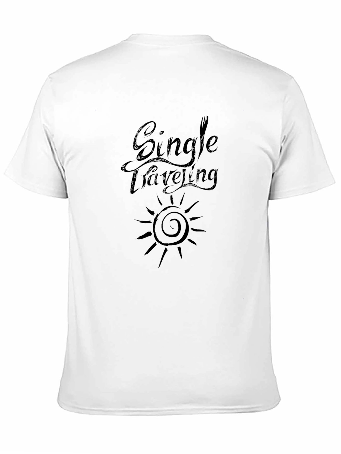 Black Single Traveling Black Graphic Tee view 11
