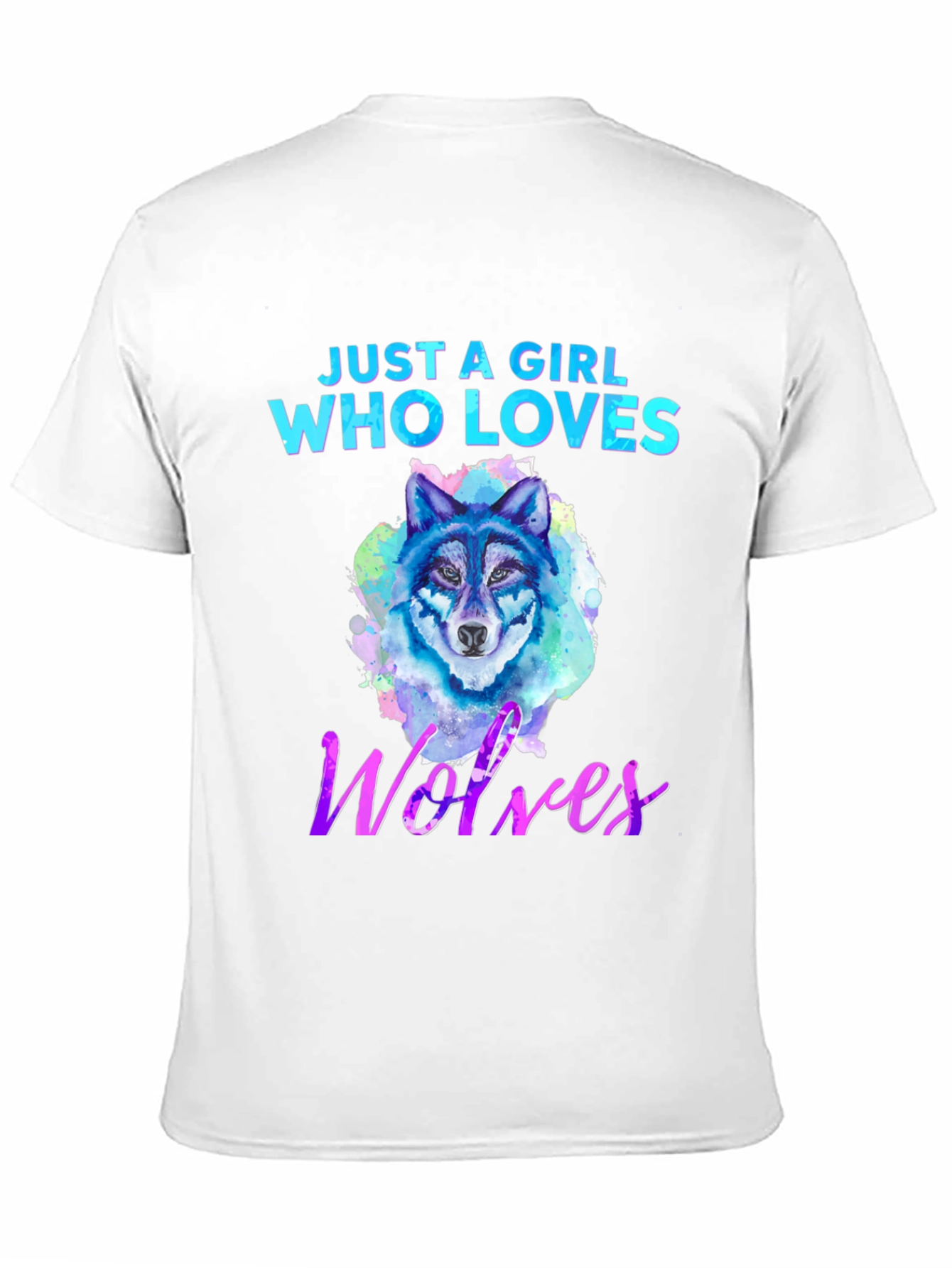 Black Girl Who Loves Wolves Graphic T-Shirt view 11
