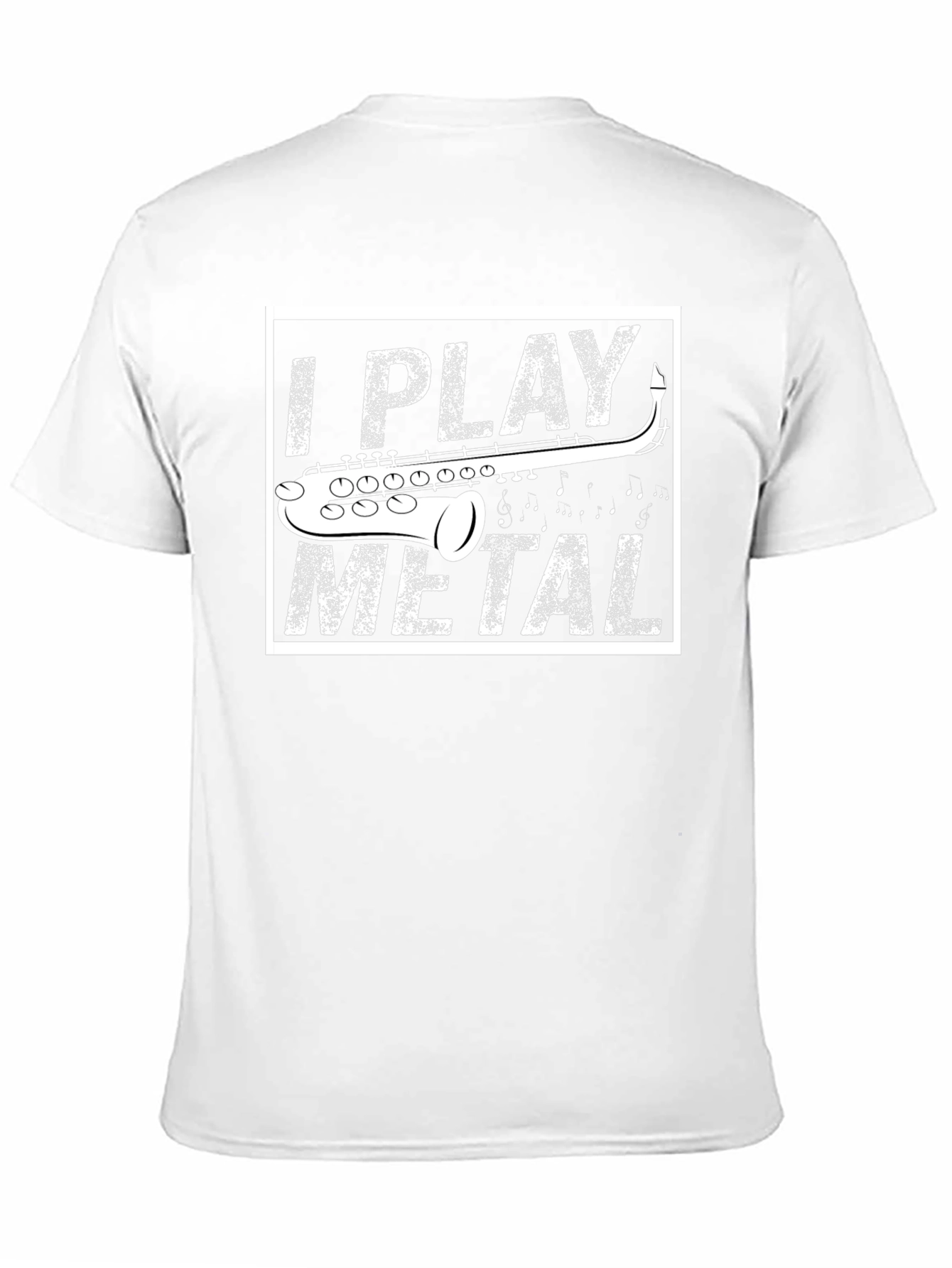 Black I Play Metal Saxophone Black T-Shirt view 11