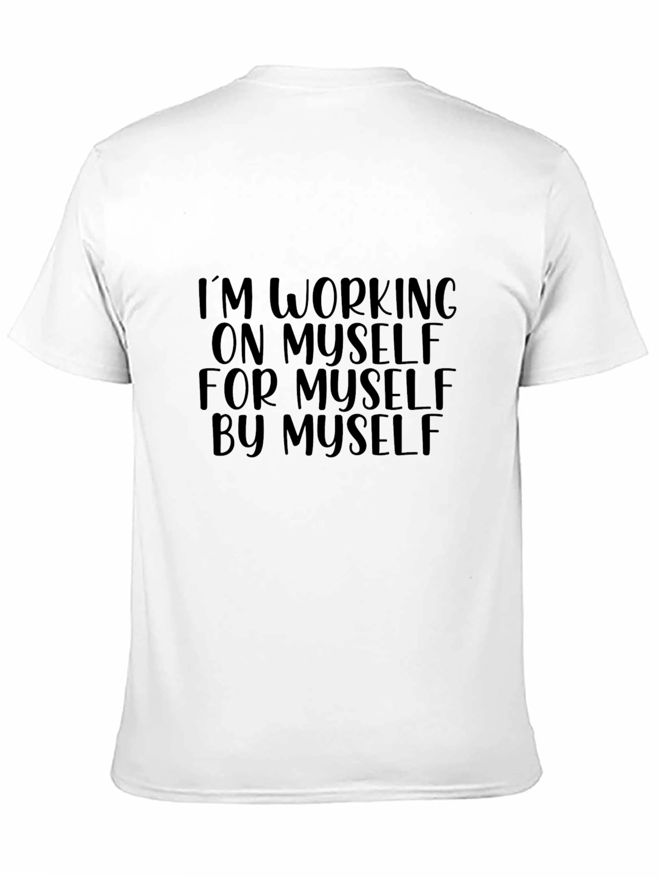 Black Working On Myself T-Shirt | Motivational Tee view 11