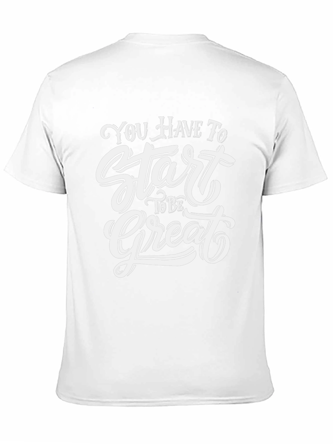 Black Motivational Start to be Great Graphic Tee view 11