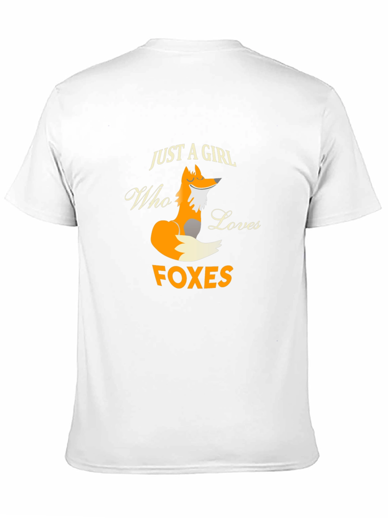 Black Just A Girl Who Loves Foxes Graphic T-Shirt view 11
