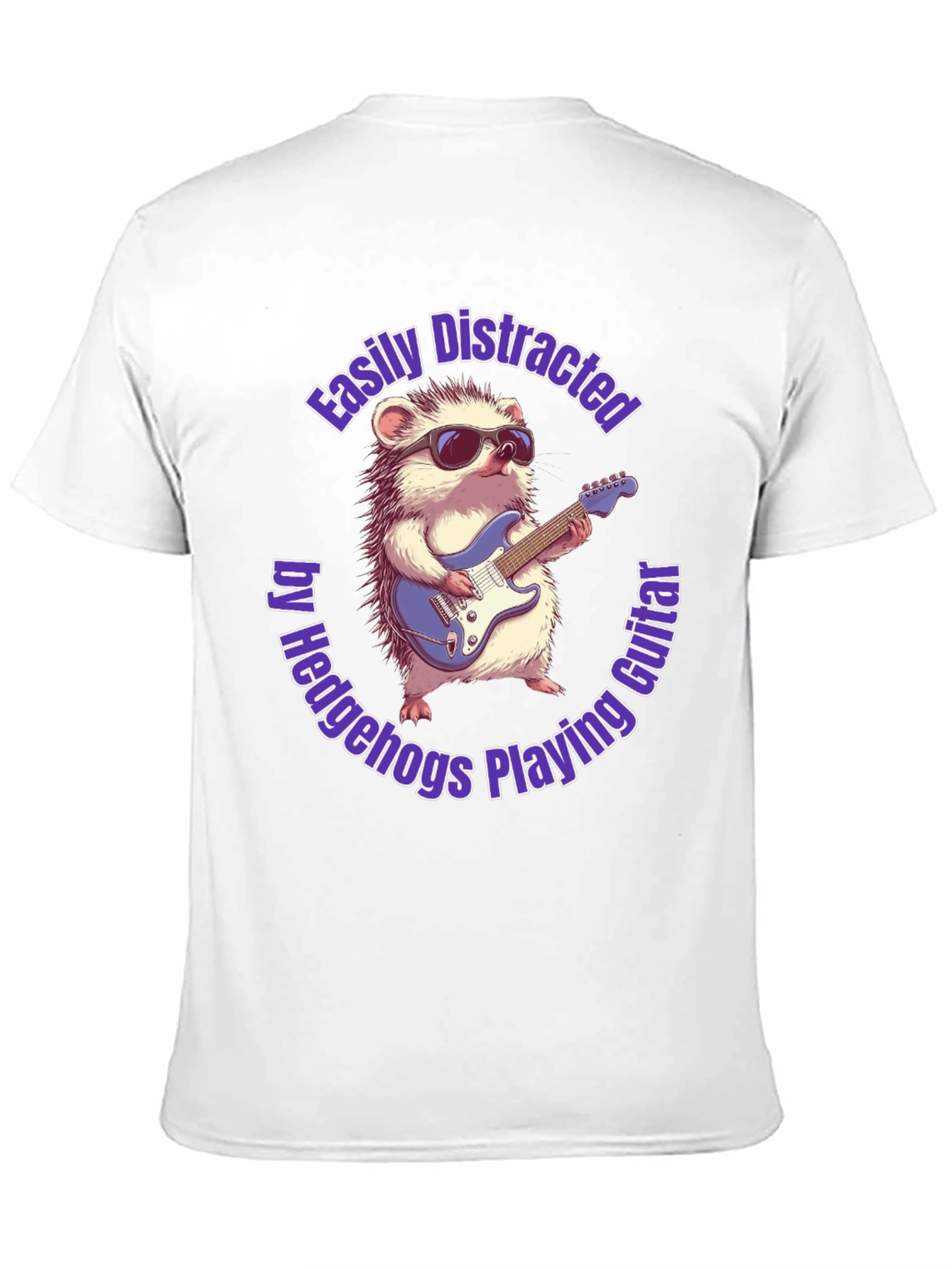 Black Hedgehog Guitarist T-Shirt view 11