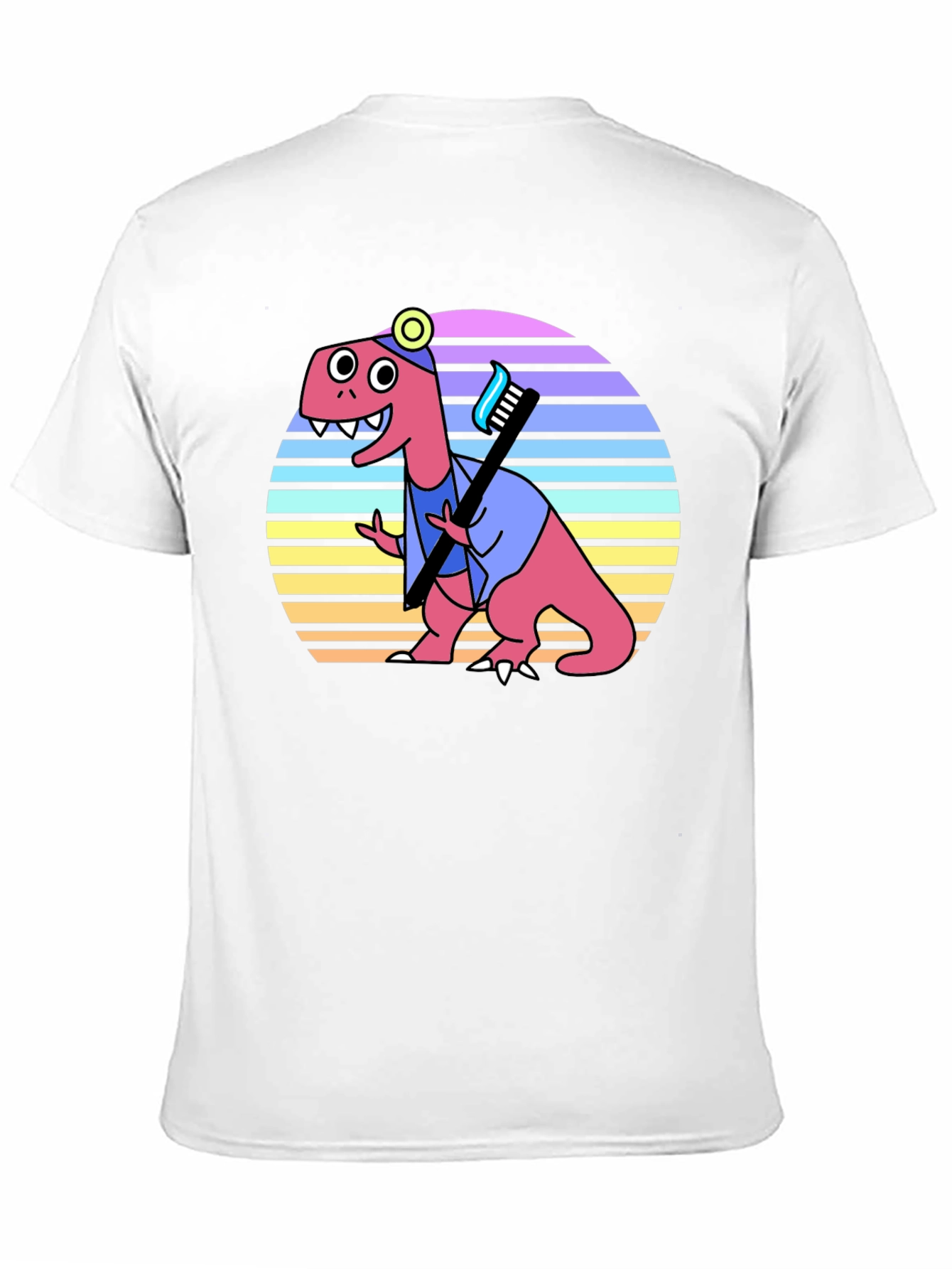 Black Dino Dentist T-Shirt - Novelty Graphic Tee view 11