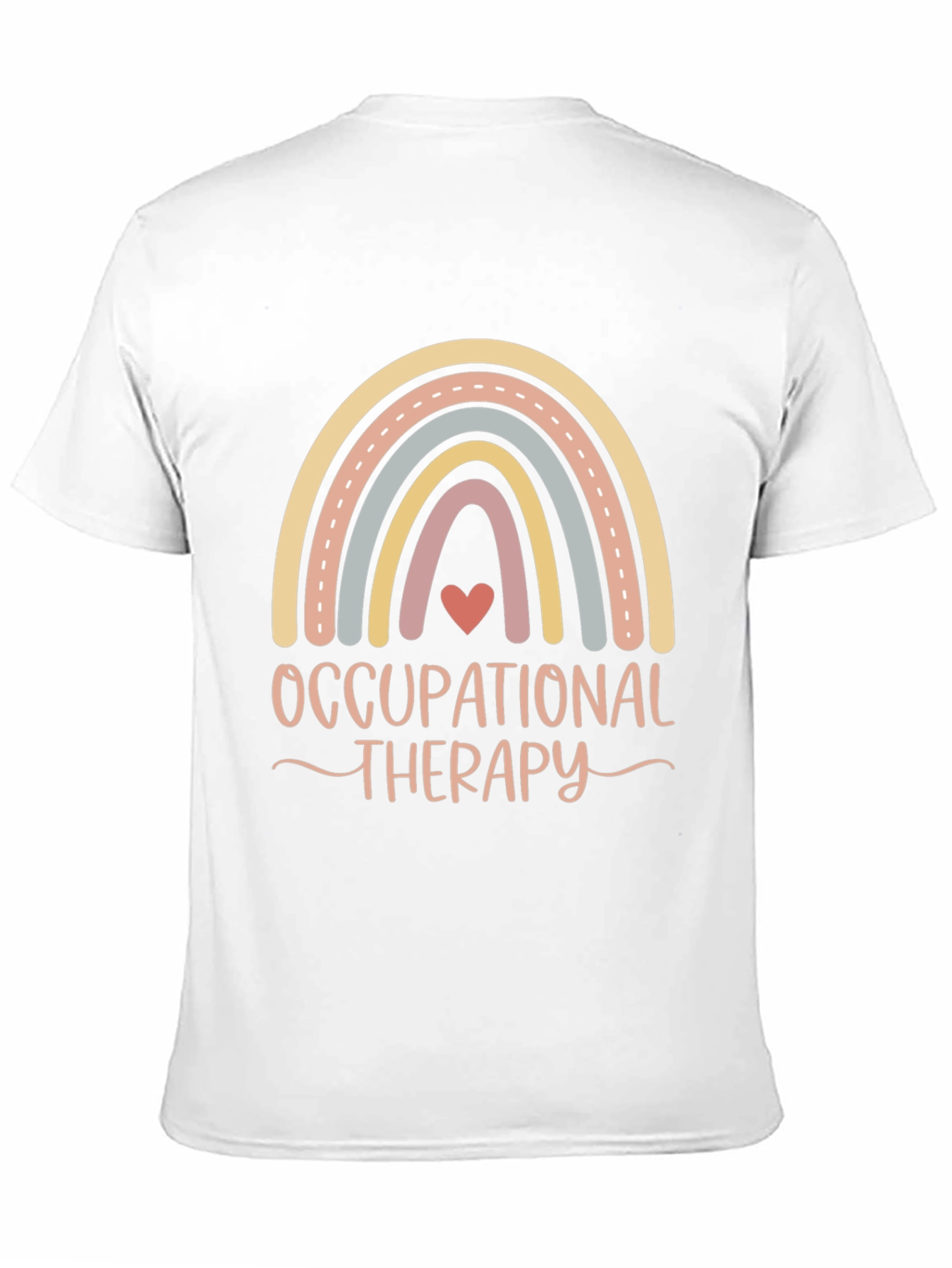 Black Occupational Therapy Rainbow T-Shirt view 11