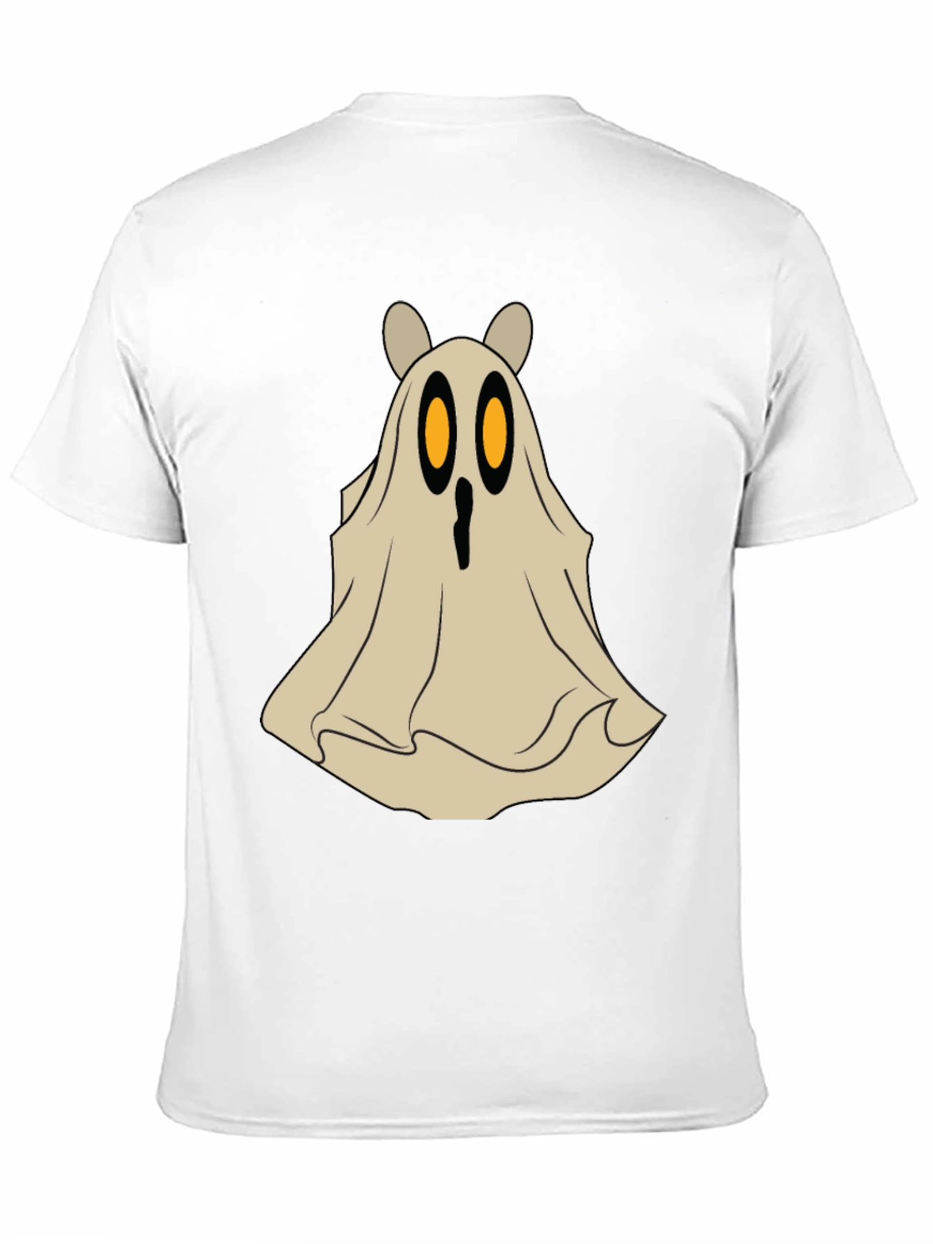 Black Spooky Cute Bear Ghost Halloween T-Shirt view 11