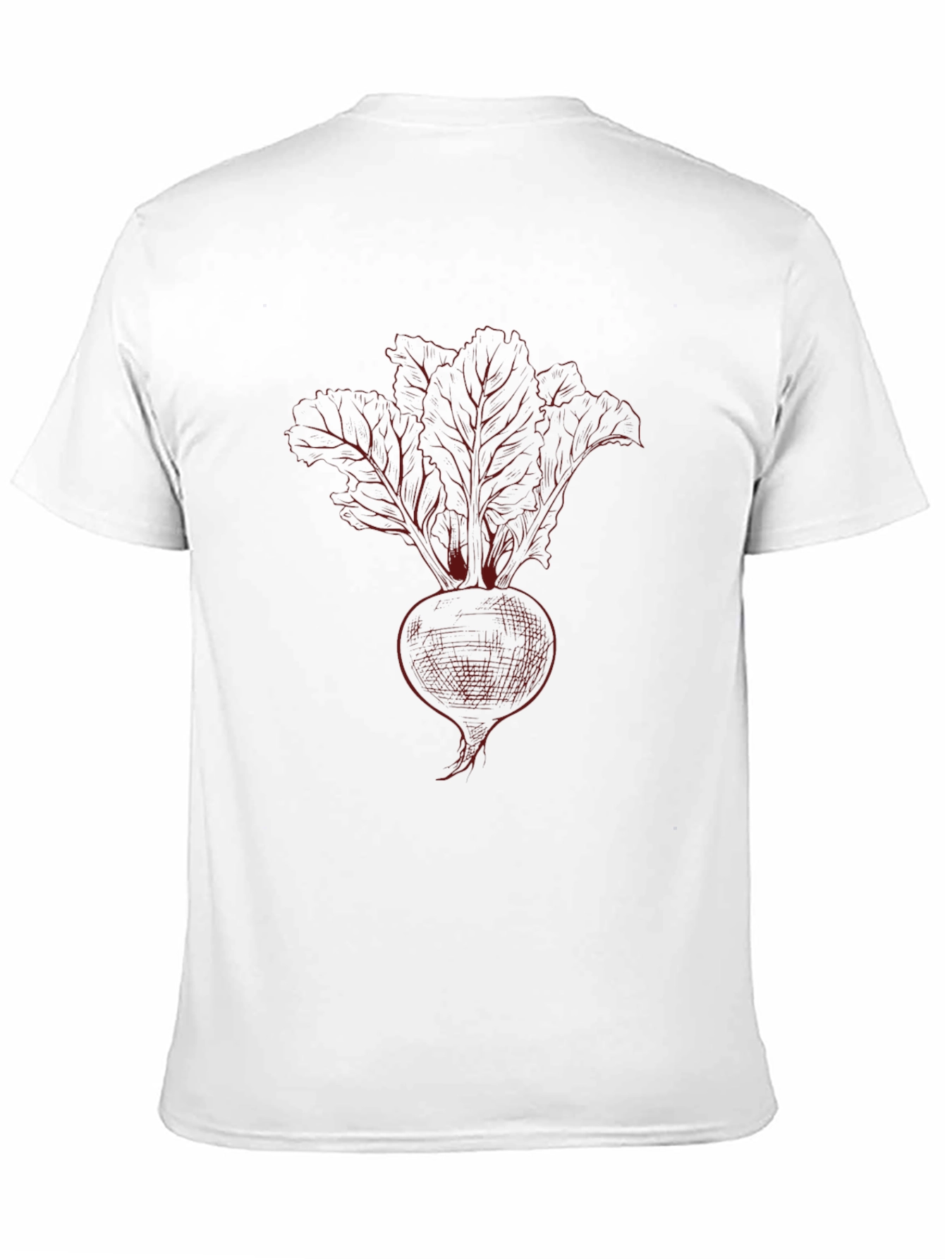Black Beetroot Sketch Graphic Tee - Black Cotton T-Shirt view 11