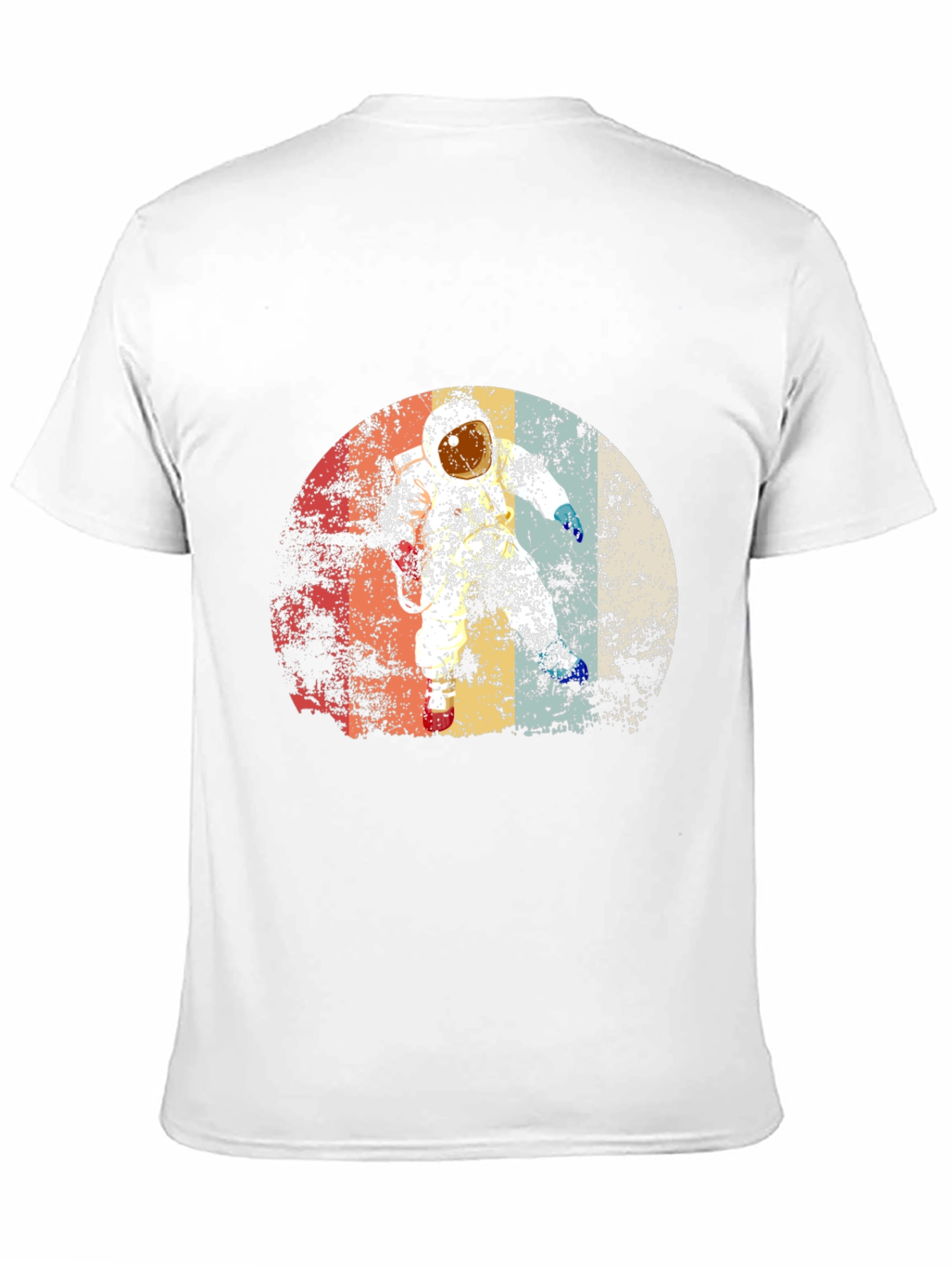 Black Retro Astronaut Graphic Black T-Shirt view 11