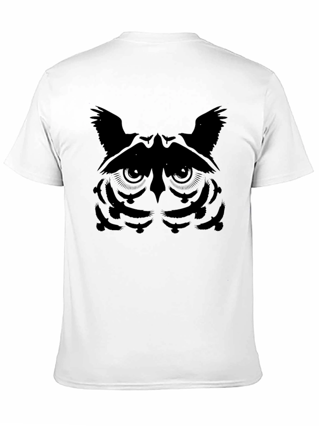 Black Owl Face Graphic Tee - Stylish Men's T-Shirt view 11