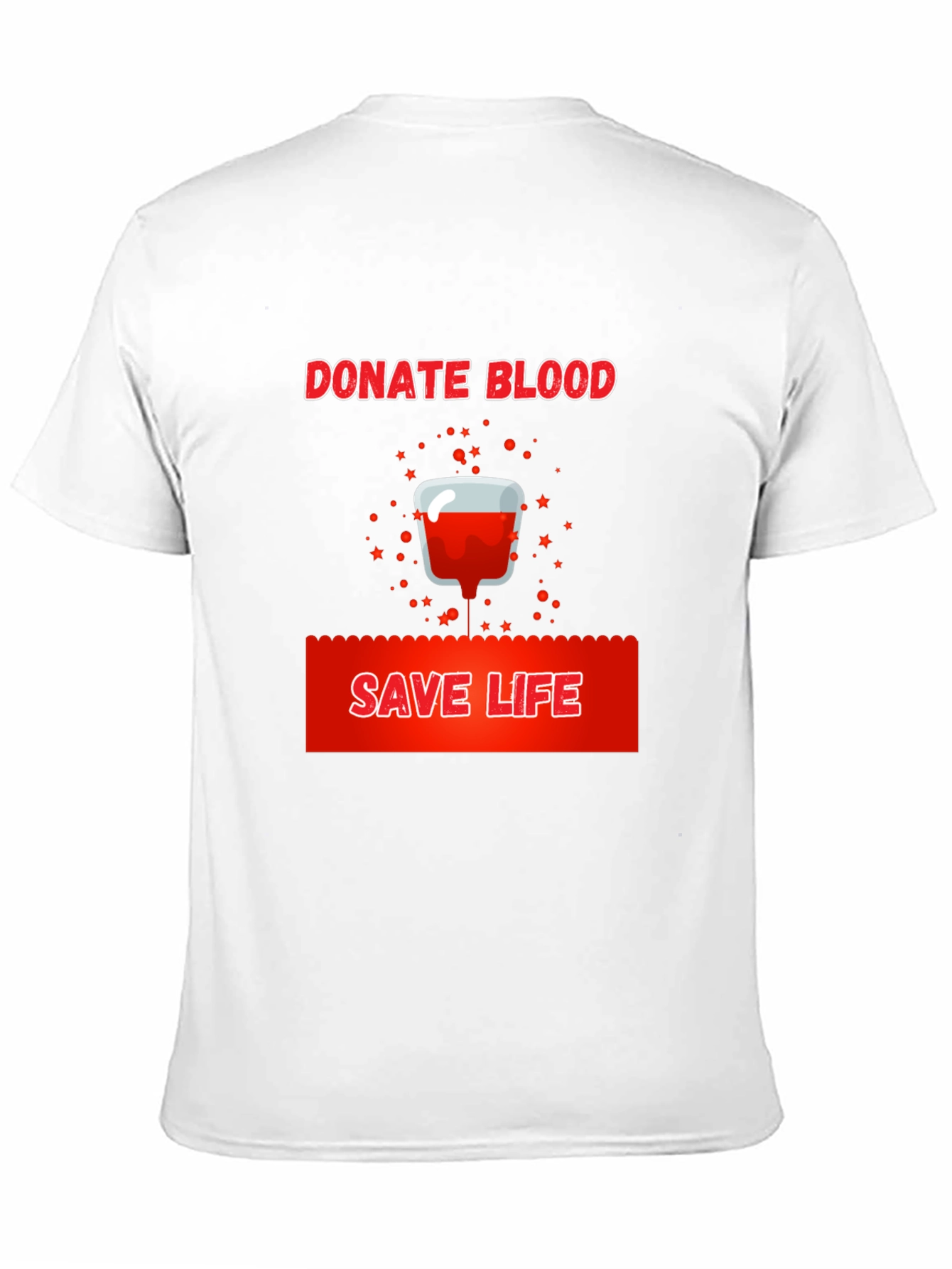 Donate Blood Save Life Graphic Tee - Black Cotton T-Shirt - 11